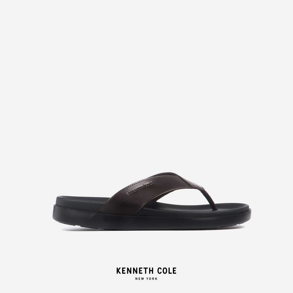 KENNETH COLE รองเท้าแตะผู้ชายรุ่น EDEN THONG SANDALS Brown สีน้ำตาล ( SAN - KS92225LE-200 )