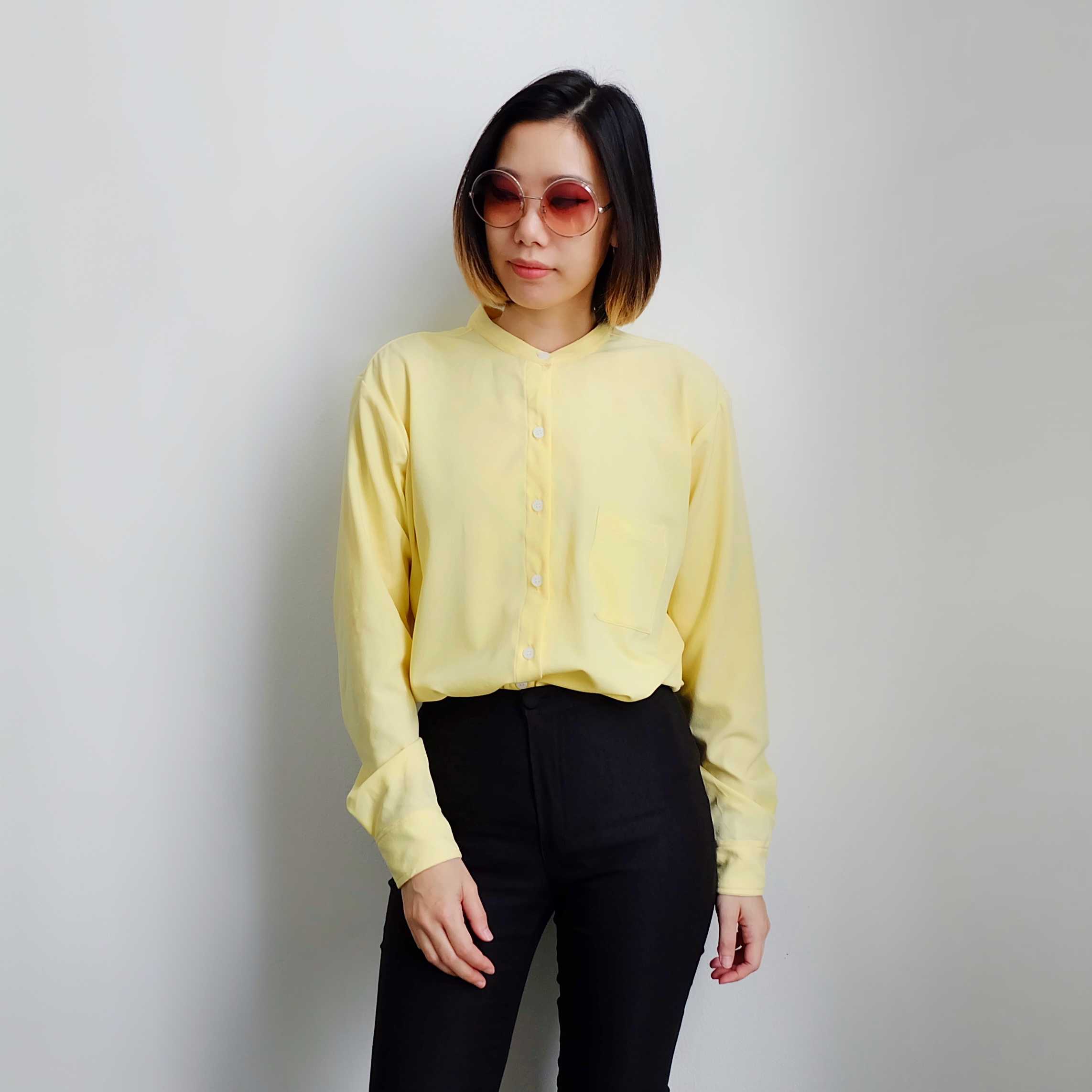 [พร้อมส่ง] เสื้อคอจีนสีพื้น | S203