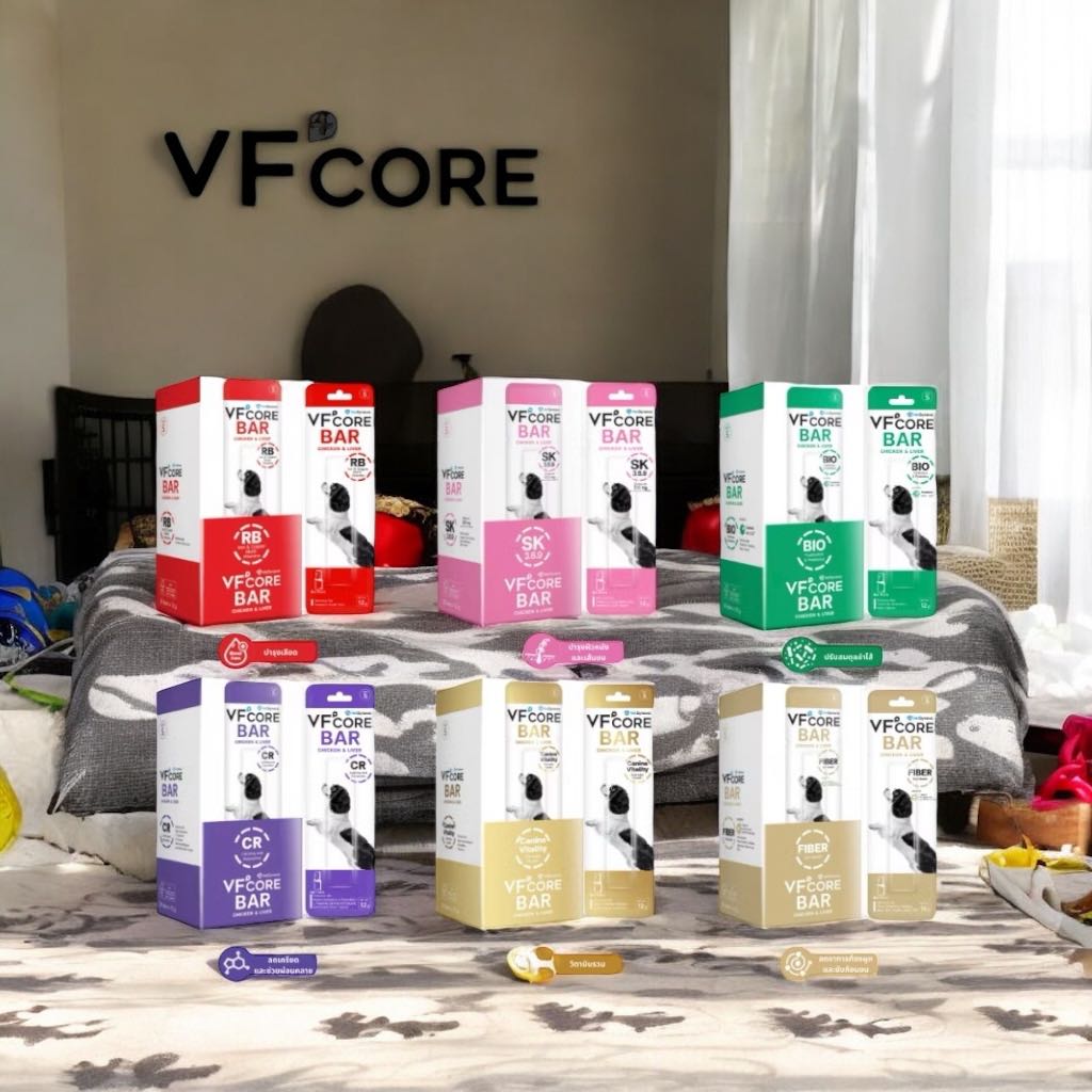 (แบ่งขาย 1 ซอง)(12g)VFCore BAR วีเอฟคอร์ บาร์ อาหารเสริมสุนัข ในรูปแบบแท่งนิ่ม อร่อย ทานง่าย 