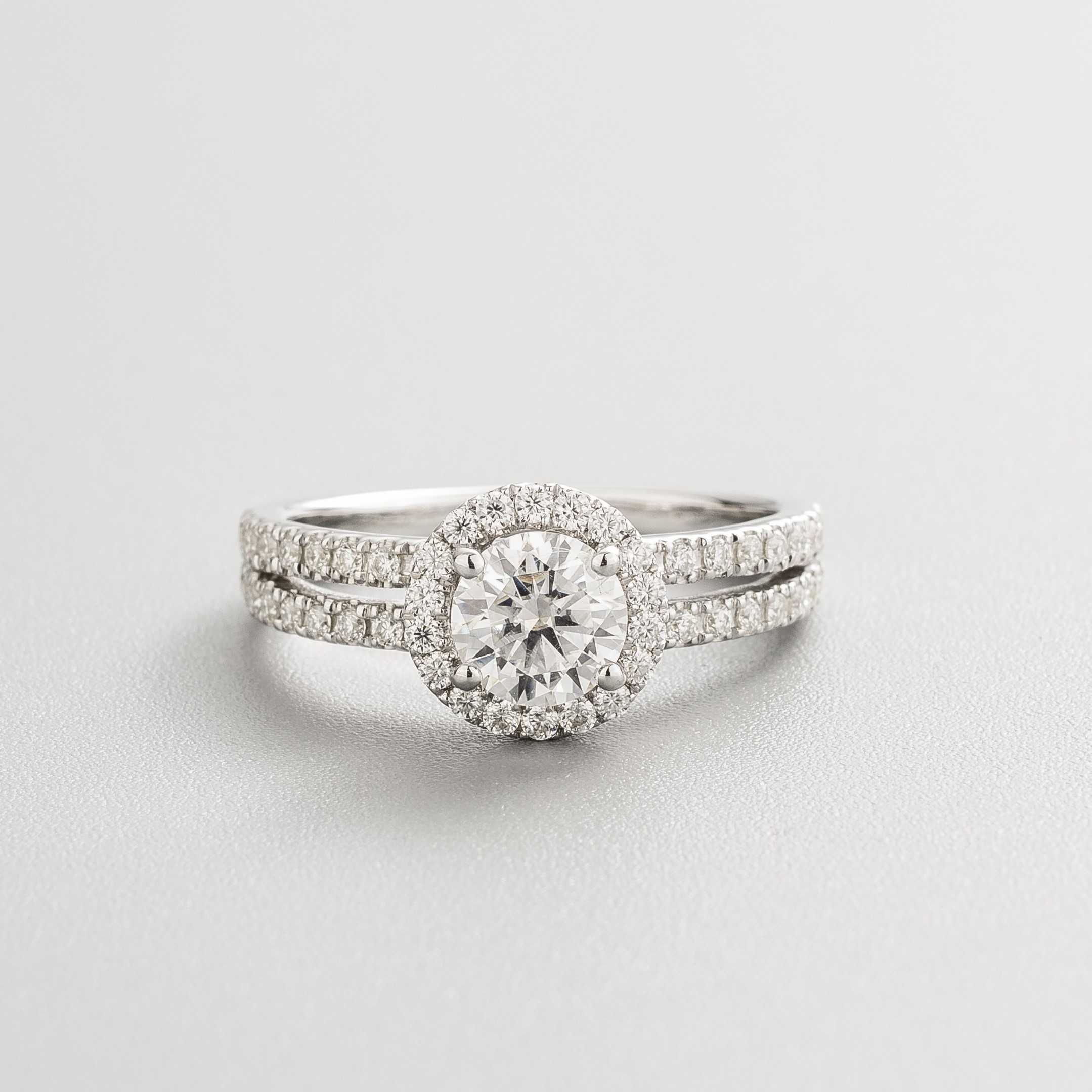 Double Classic Round Halo Ring