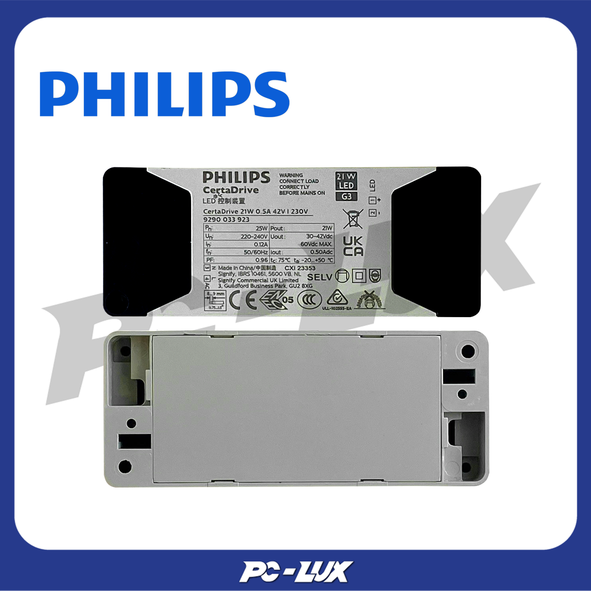 PHILIPS ไดรเวอร์ CertaDrive LED รุ่น 21W 0.5A 42V I 230V G3