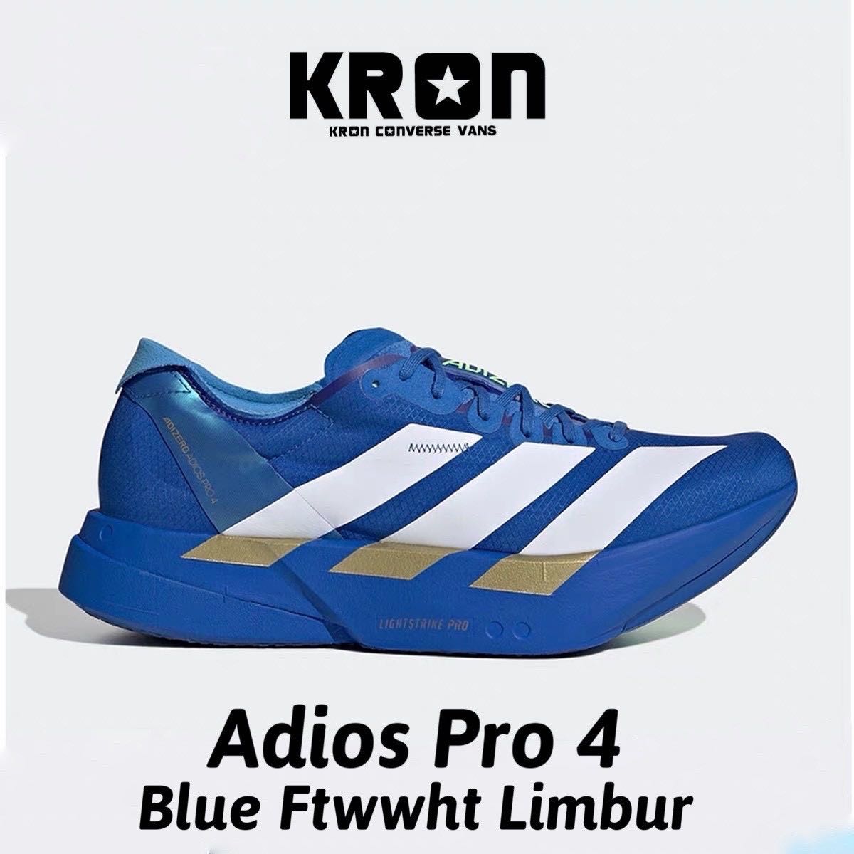 Adidas Adizero Adios Pro 4 Blue Ftwwht Limbur