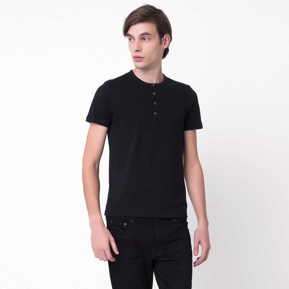 Modern Henley Tee - Black