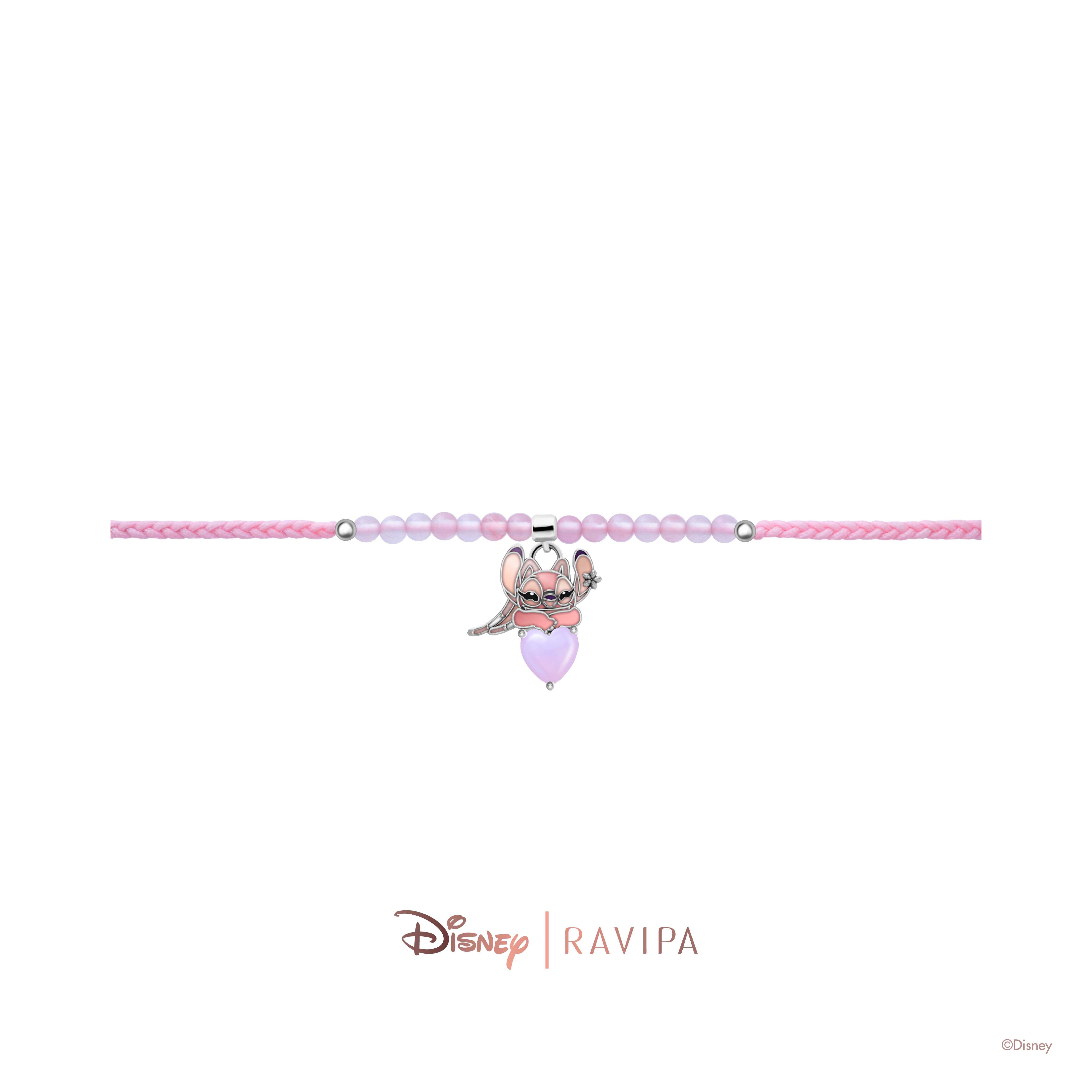 RAVIPA Disney Stitch Angel and Cherry Quartz Bracelet - สร้อยข้อมือ