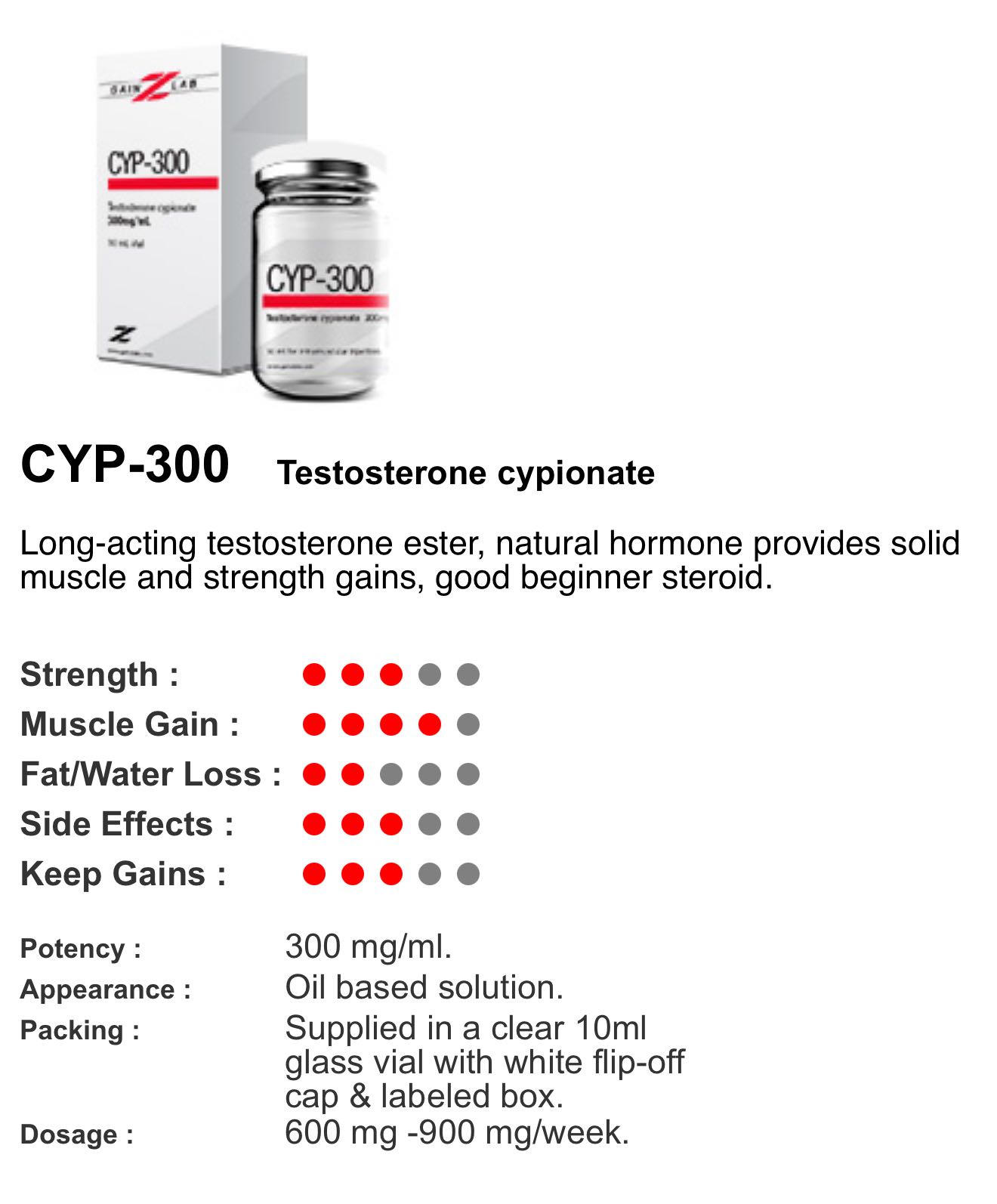Test C 300 mg GainZ