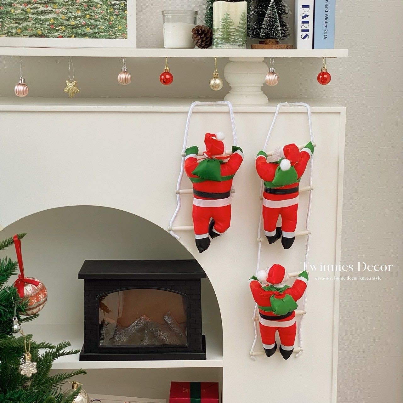  ตุ๊กตา Santa ปีนบันได🎄🎅🏻🛝  Twinnies Decor