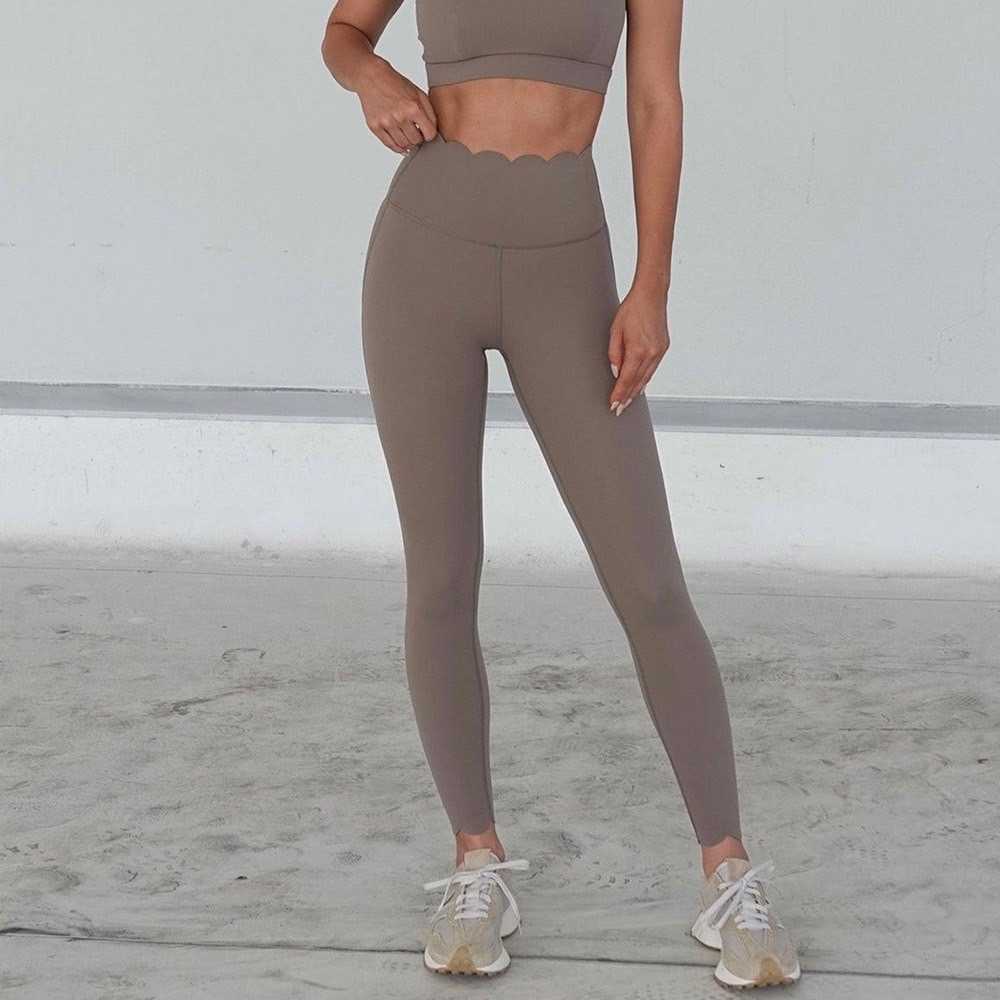 WISKII 7/8 HIGH WAIST ENERGY LEGGING -  ALMOND BUTTER