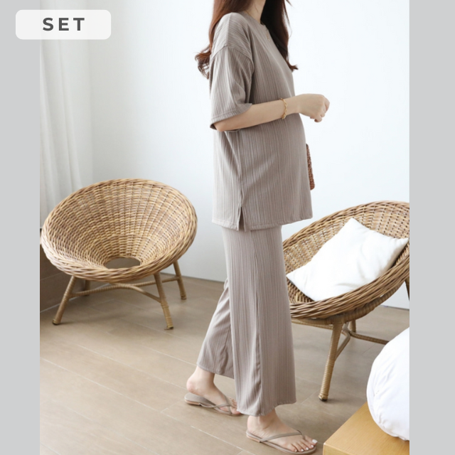 [SET][พร้อมส่ง]💝Maternity Piano Pants Set 🇰🇷