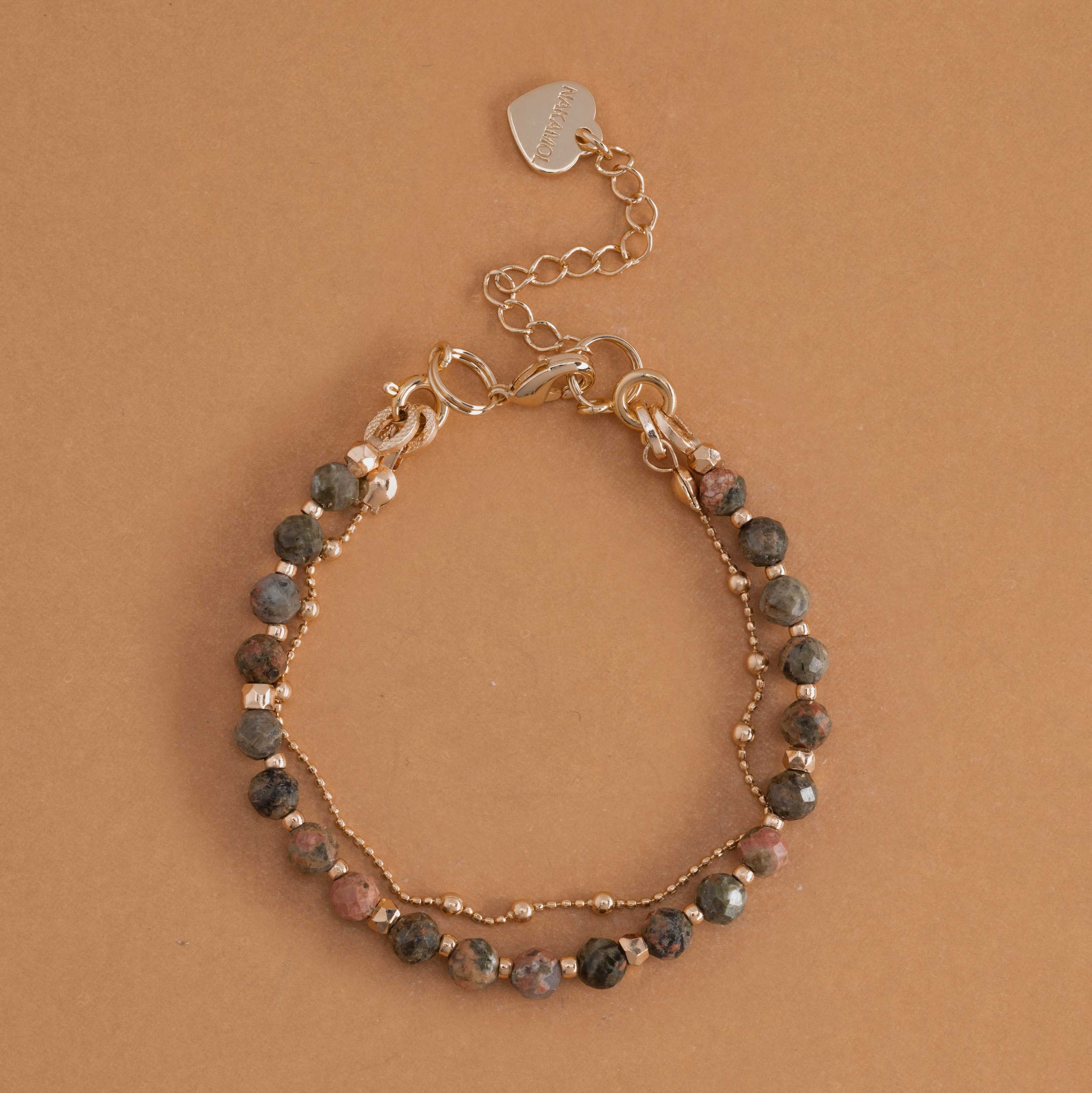 UNAKITE-LUCKY CHARM Bracelet 