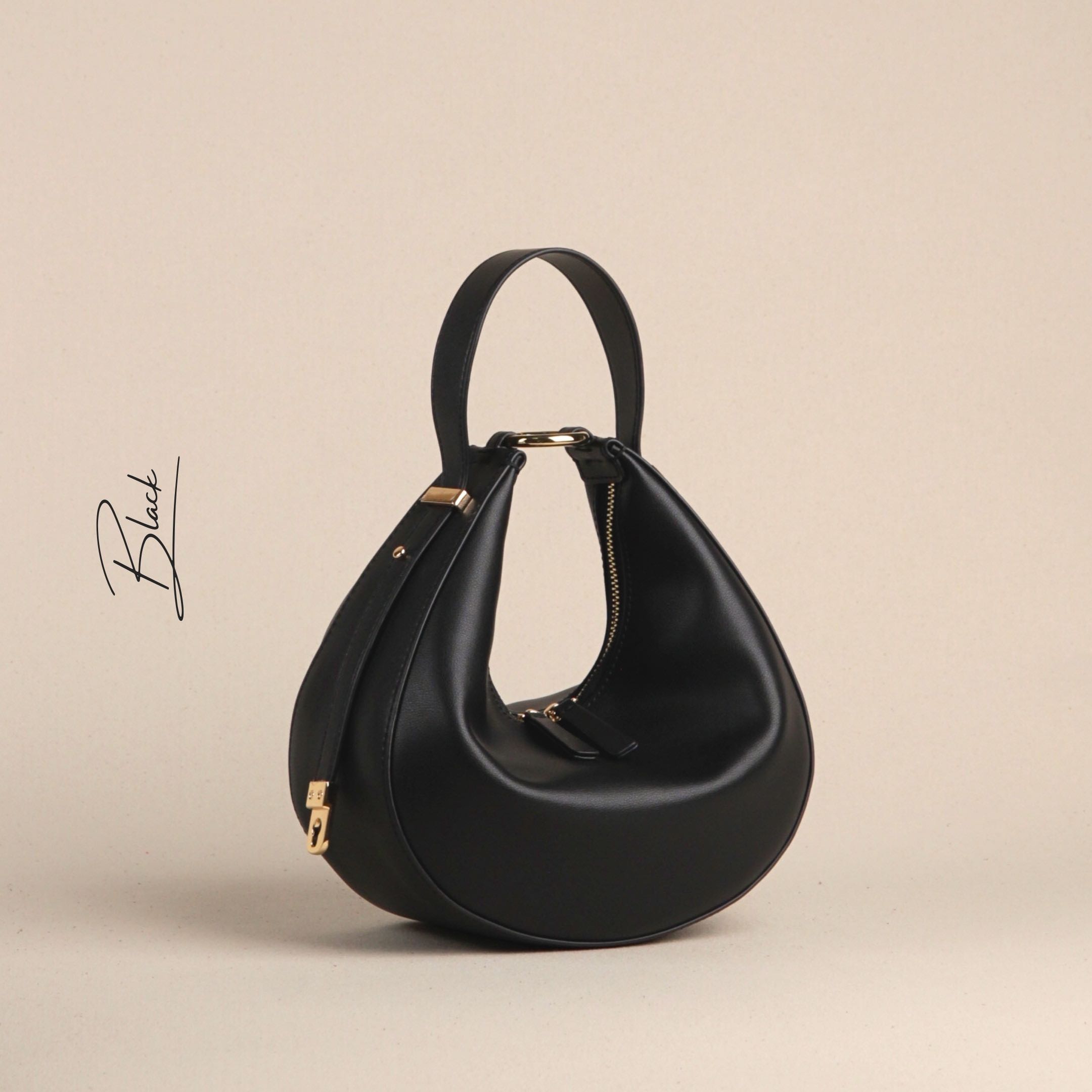 Lune Collection - Black - Genuine Leather