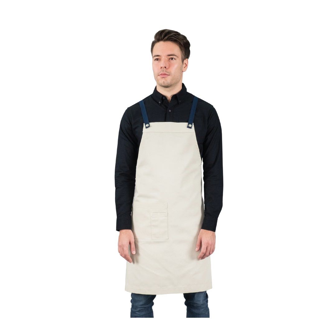 ผ้ากันเปื้อน รุ่น Motion Light สายไขว้หลัง Motion Light Apron (น้ำตาลครีม, Ivy cream)