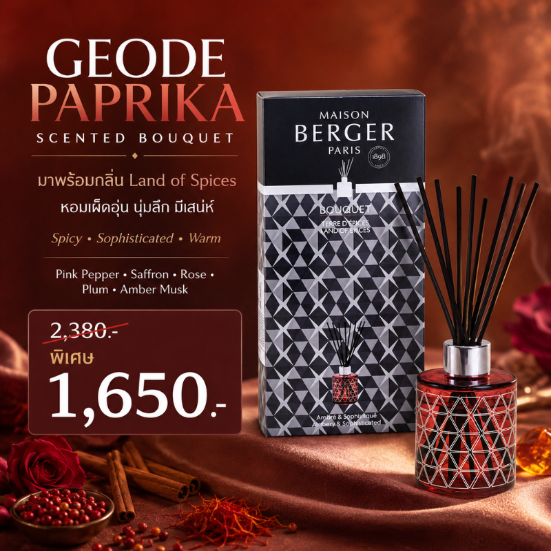 Scented Bouquet Geode Paprika ก้านกระจายความหอมกลิ่น แลนด์ ออฟ สไพซ