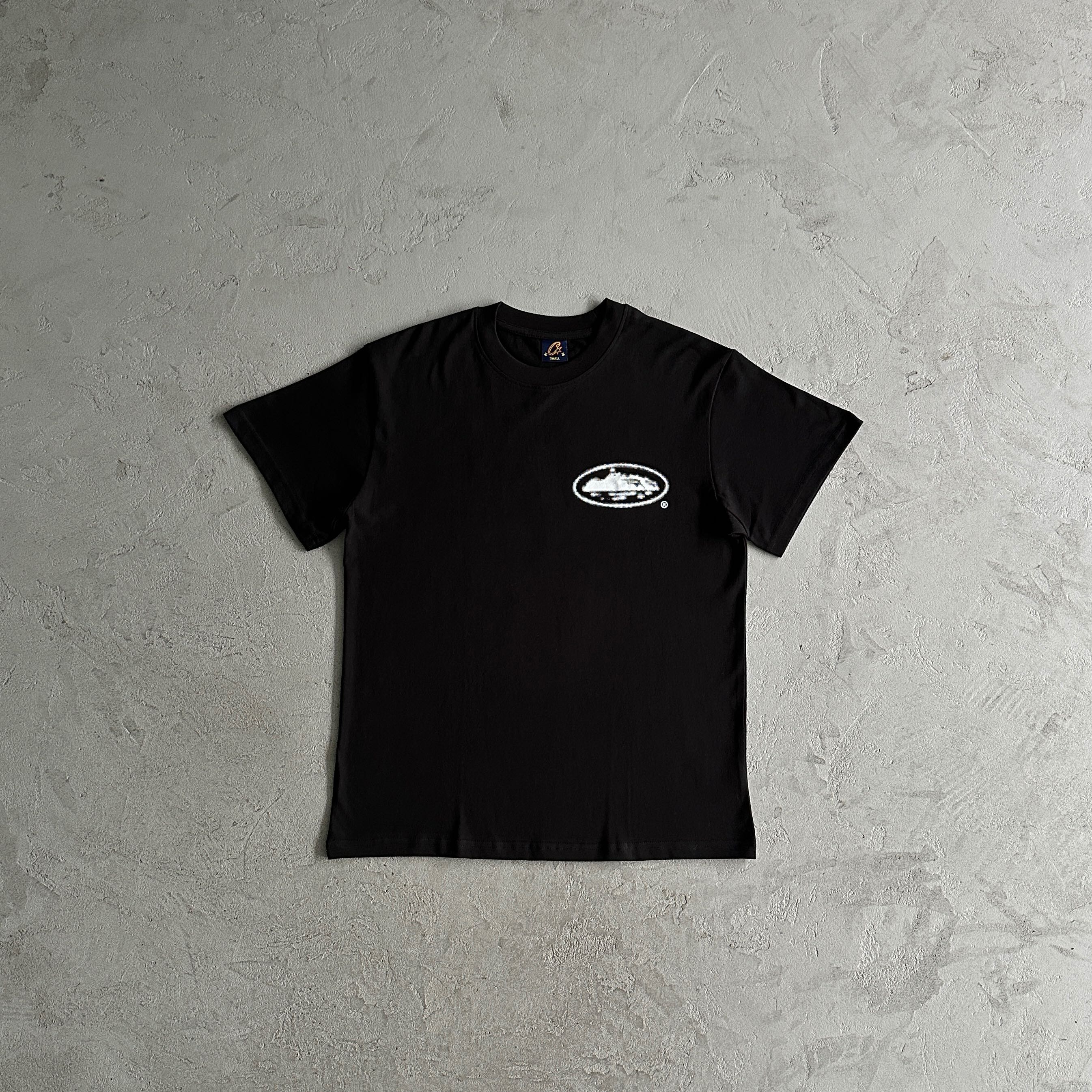Corteiz Halftone Island Tee Black/White
