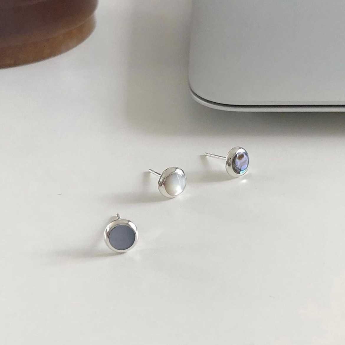 Winterwinter Jewelry Silver925 : ต่างหูเงินแท้ น่ารักมาก ใส่อาบน้ำได้เลย ( 6 mm )