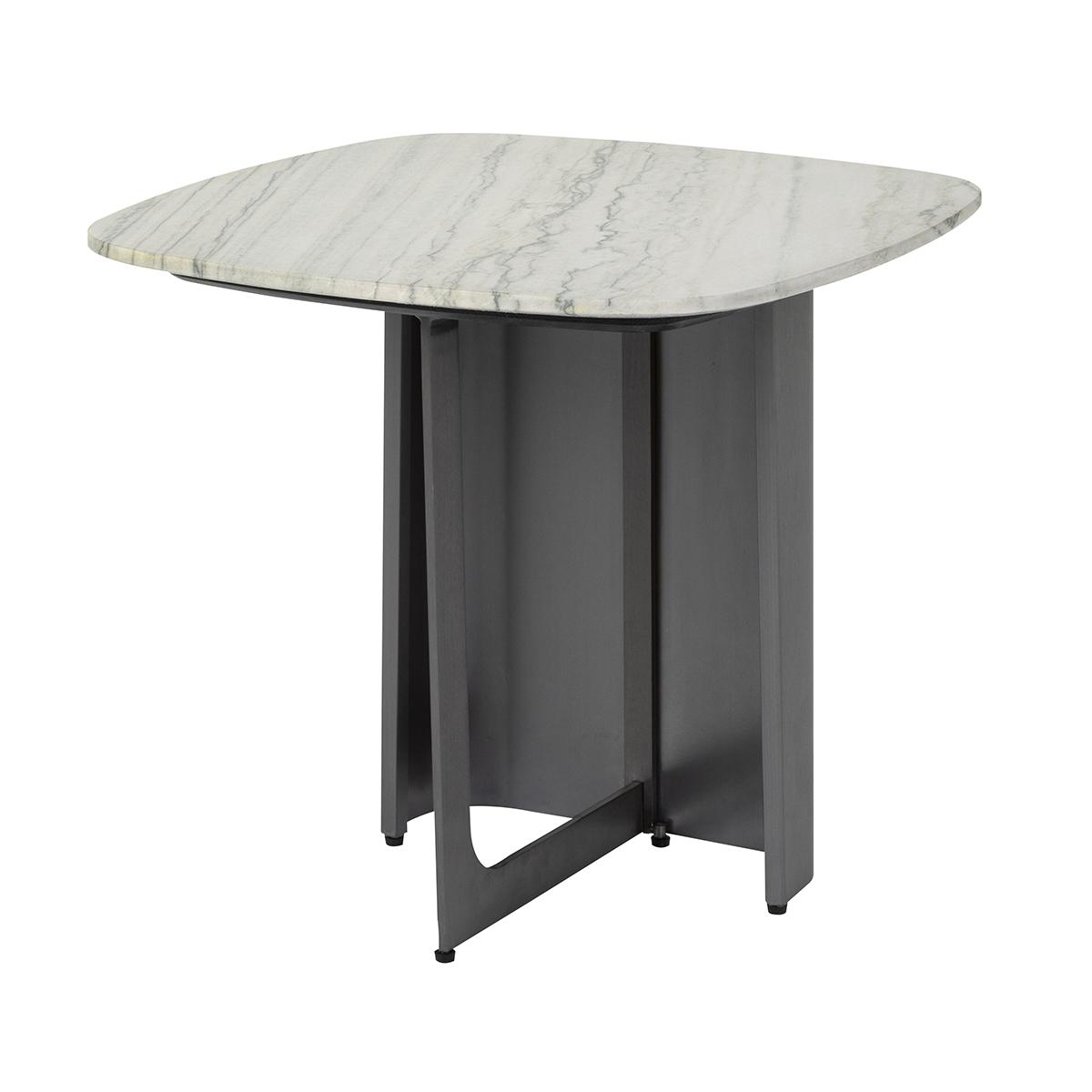 Modernform โต๊ะข้าง รุ่น ELKA ขาเทาด้าน TOP หินอ่อนเขียว ขนาด S55x55xH50cm