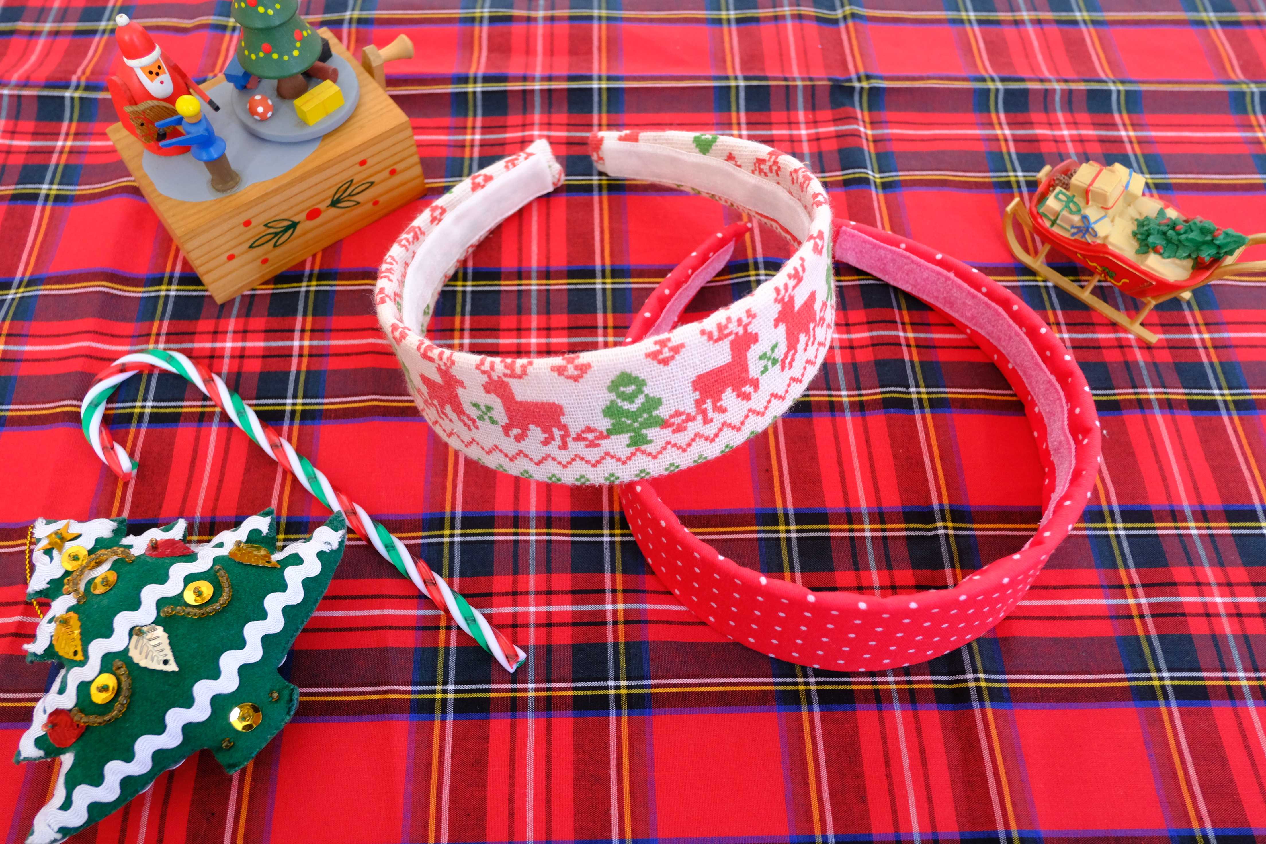 Christmas Hairband (Reindeer & Polka Dot)
