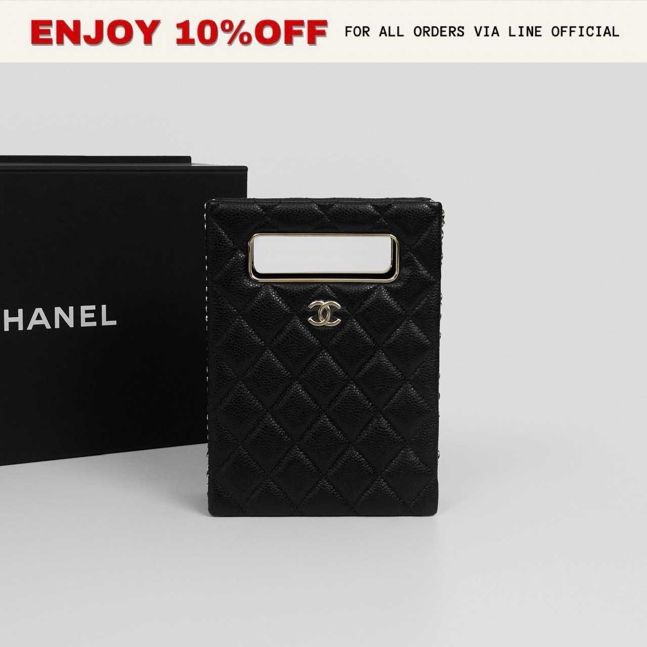 📍KEPT UNUSED📍CHANEL Evening Box With Chain สี Black Caviar GHW Microchip | Bag