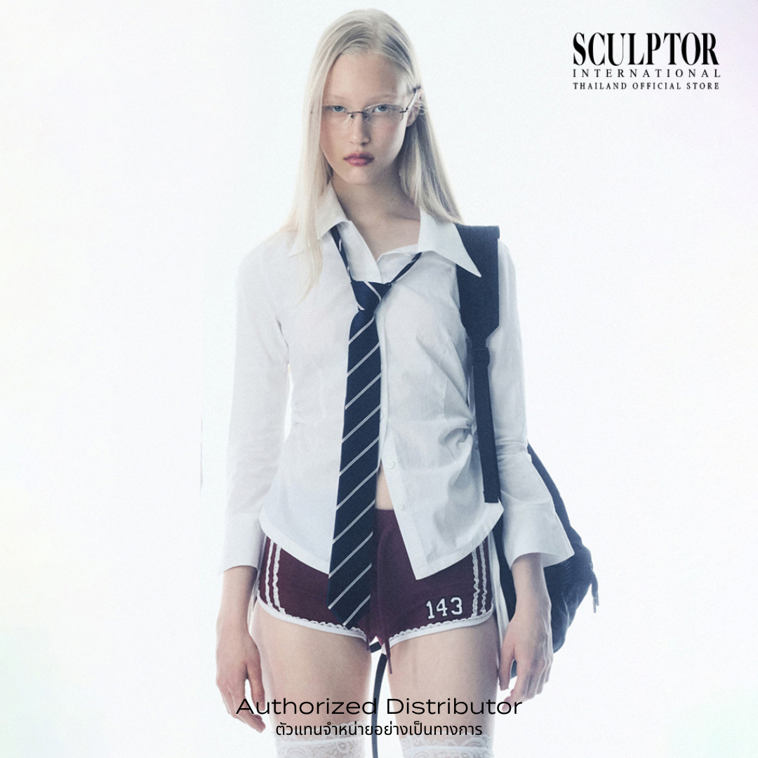 SCULPTOR® เสื้อเชิ้ต Shoelace Shirring Shirt