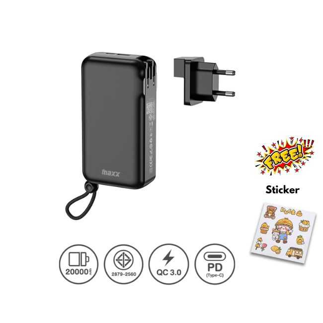 Power Bank 20000mAh (W2047) - แบตสำรอง Maxx
