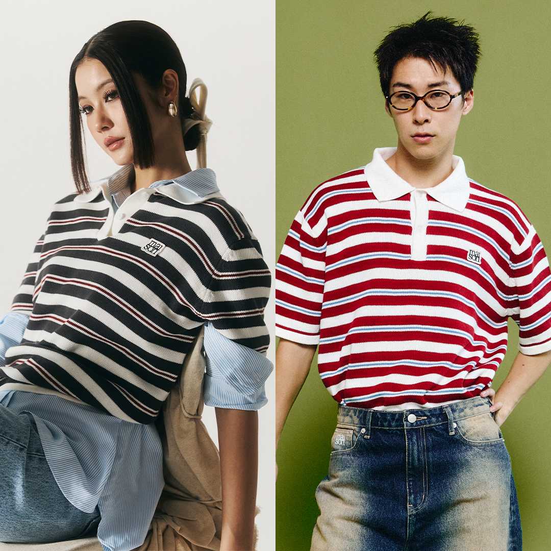 maison KEEPS | Kai Knitted Polo | Unisex | เสื้อโปโลไหมพรม ลายทาง