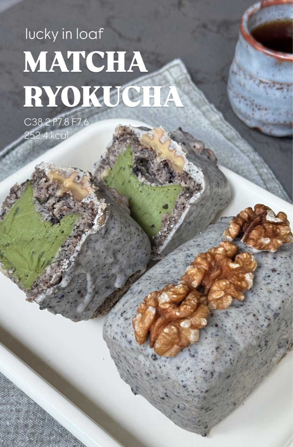 PekoPeko - Lucky in loaf - Matcha Ryokucha (Matcha Kuro Goma)