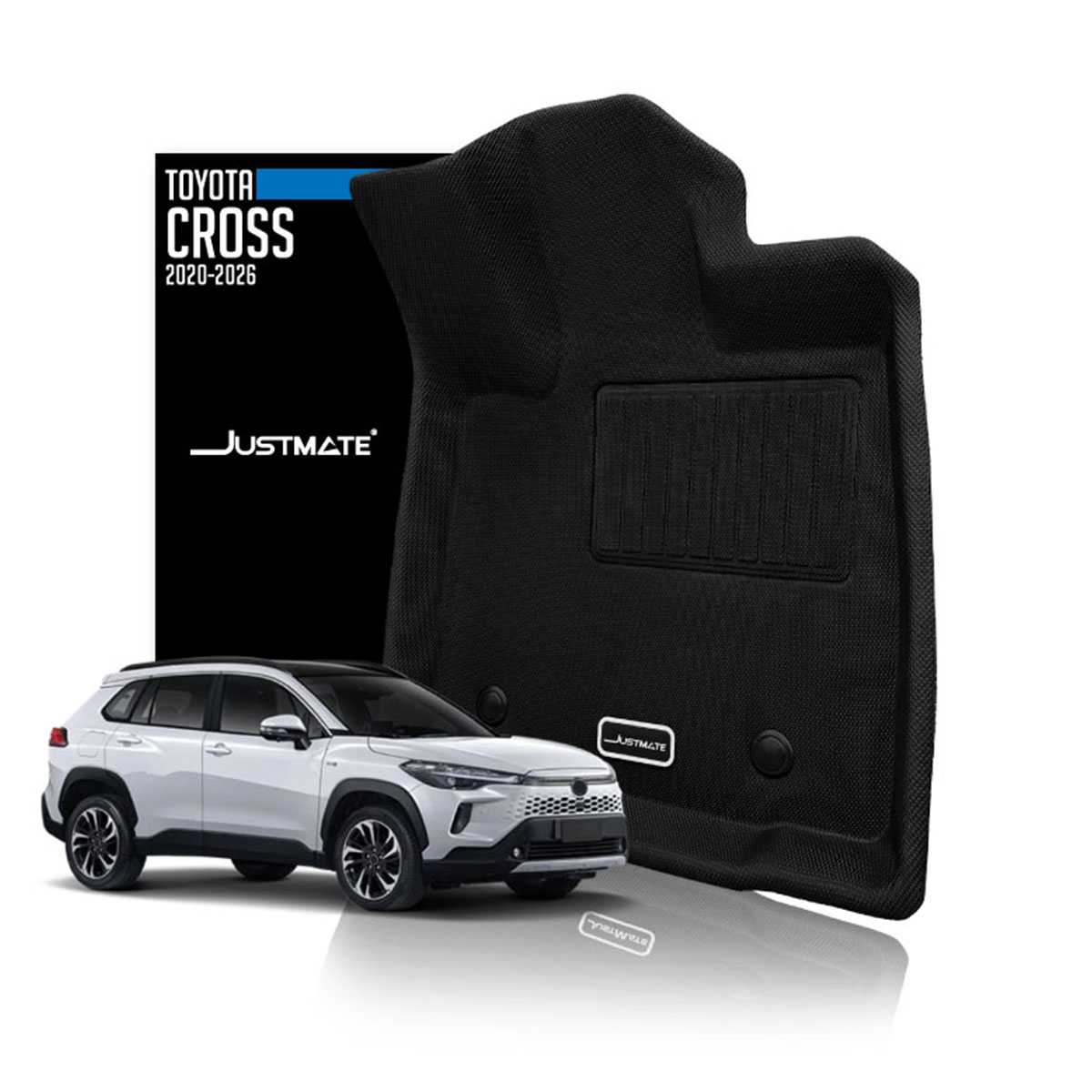 [JUSTMATE] TOYOTA พรมปูพื้นรถยนต์ COROLLA CROSS 2020 - 2026 ใช้ได้กับ น้ำมัน และ HEV