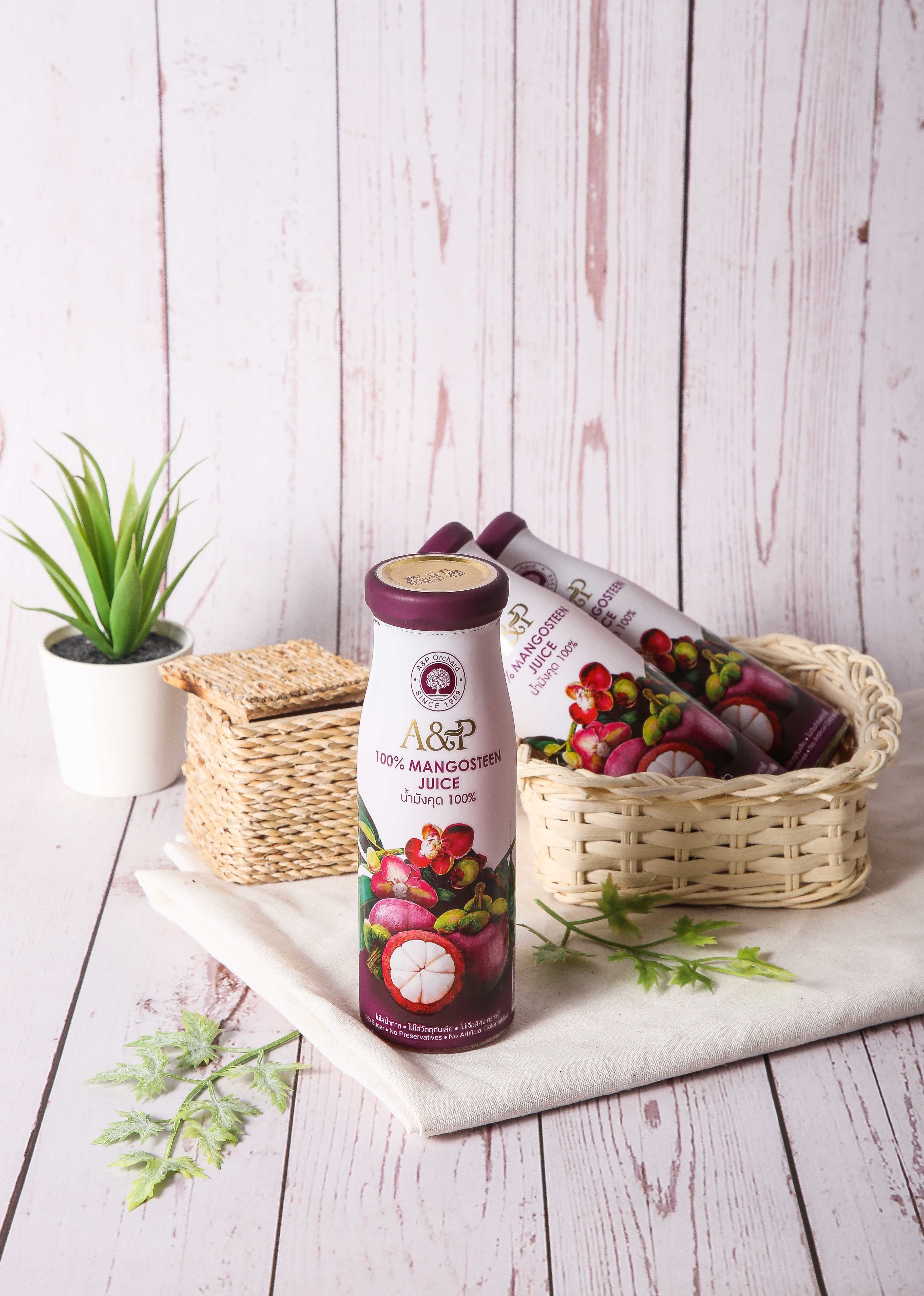 A&P Orchard น้ำมังคุดอินทรีย์ 100% ขนาด 180ml. Mangosteen Juice