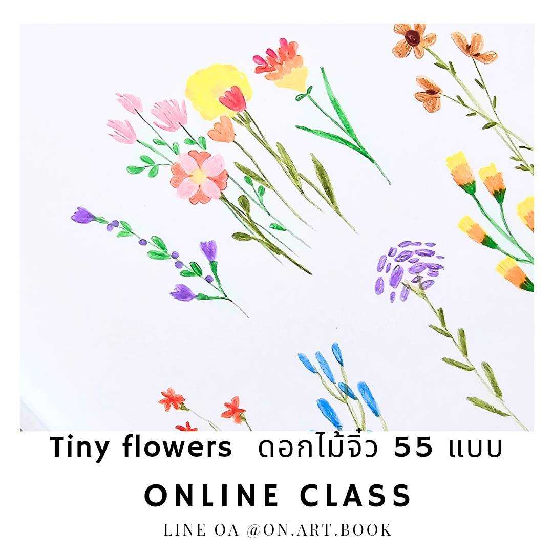 คลาสสีไม้ดอกไม้จิ๋ว 55 แบบ