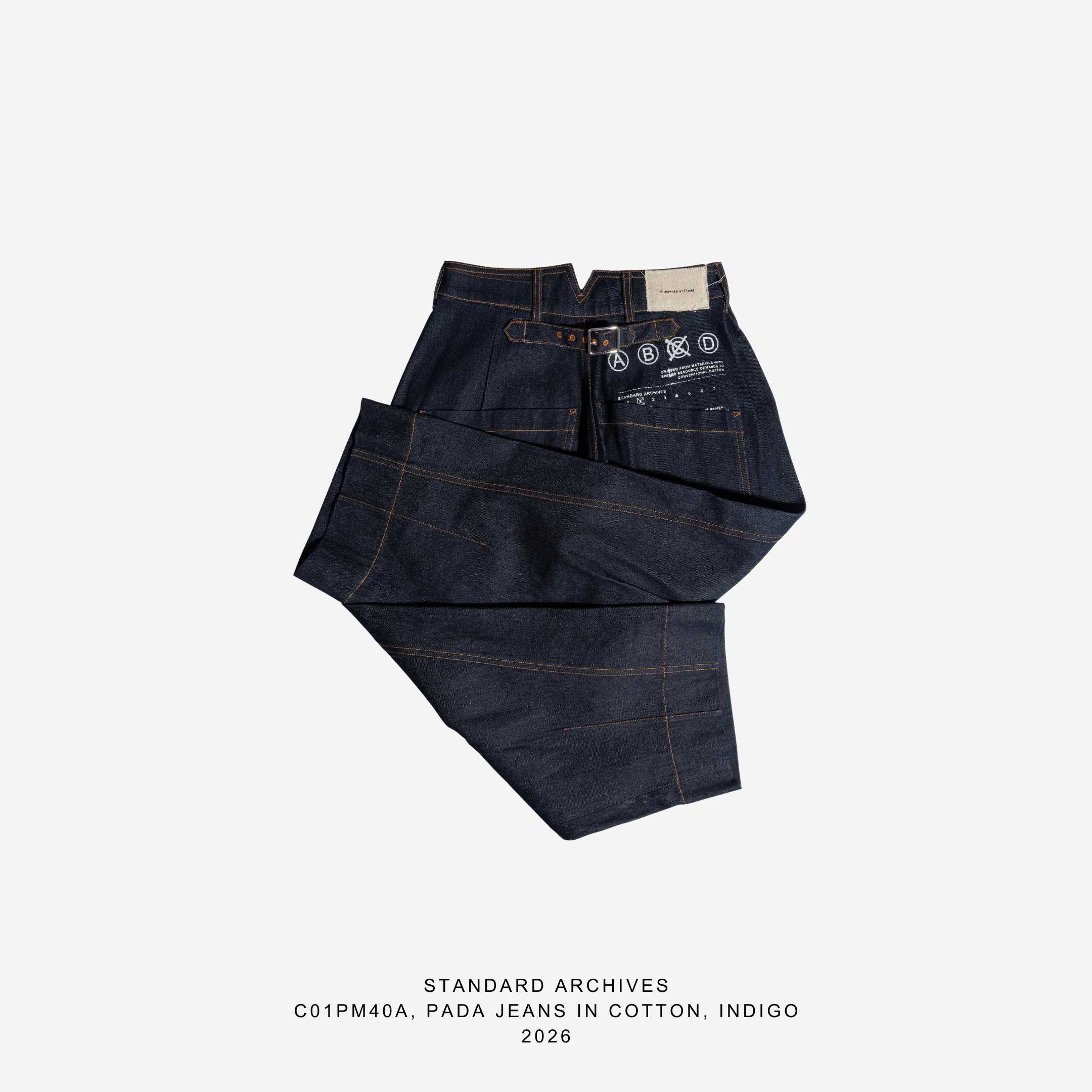 C01PM40A,PADA JEANS IN COTTON,INDIGO