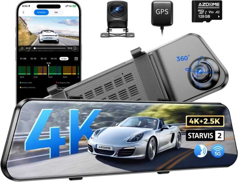 [ฟรี 128GB] AZDOME Rearview Dash Cam PG17 PRO กล้องติดรถหน้าหลัง 4K + 2.5K STARVIS 2 WIFI GPS