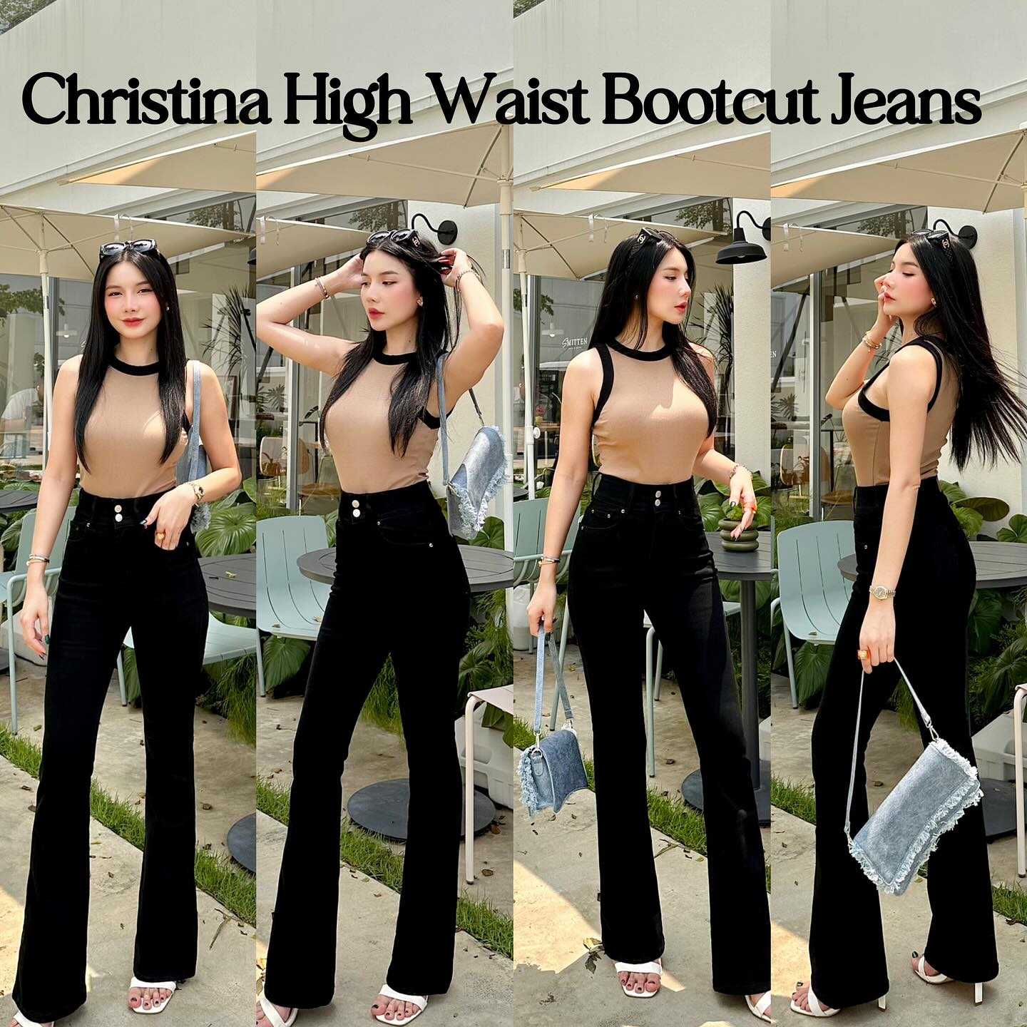 TLP0482 Christina High Waist Bootcut Jeans