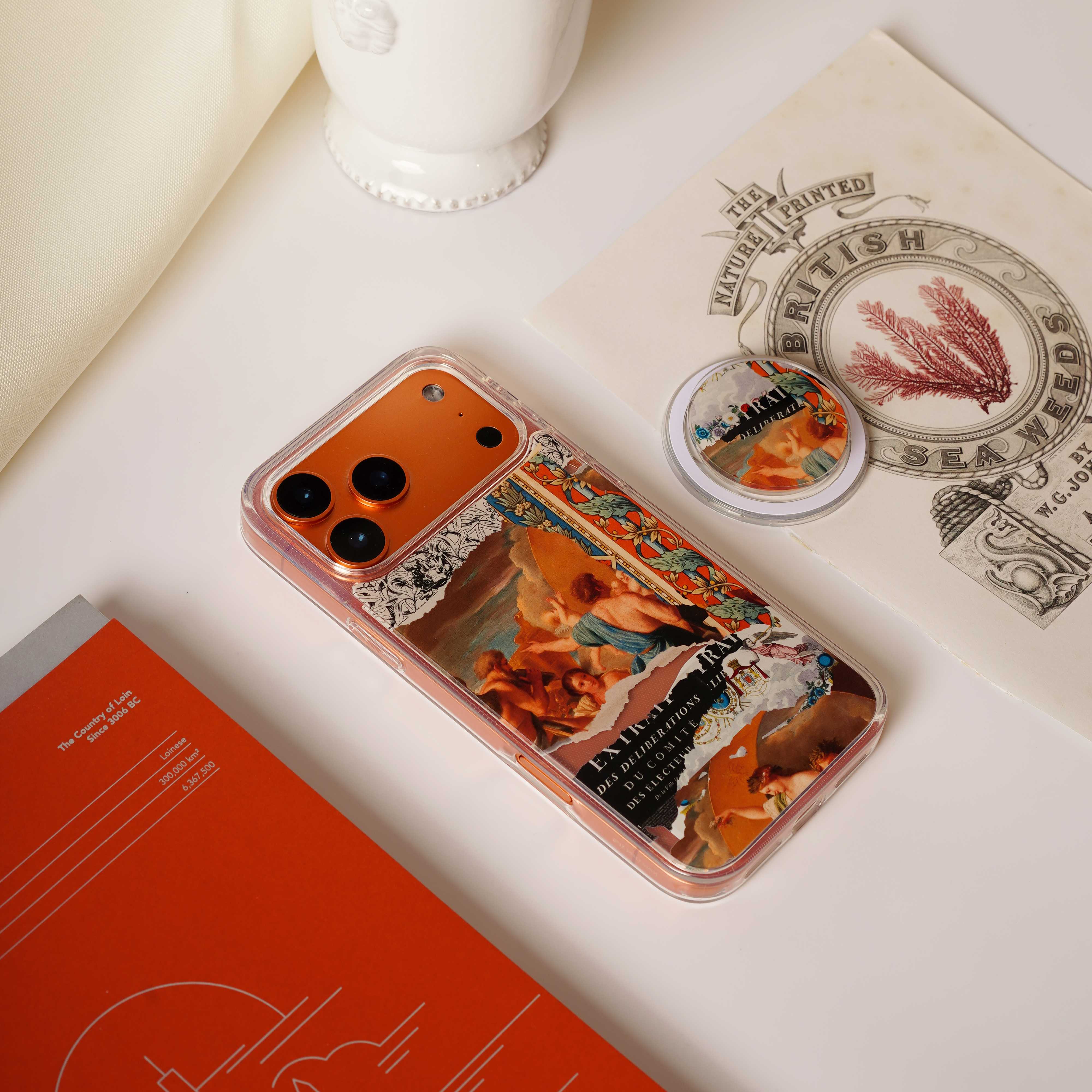 [ขอบใส MAGSAFE CLEAR CASE/ ขอบใสไม่มี MAGSAFE] CLEMENTINE COLLAGE [ส่งฟรี]