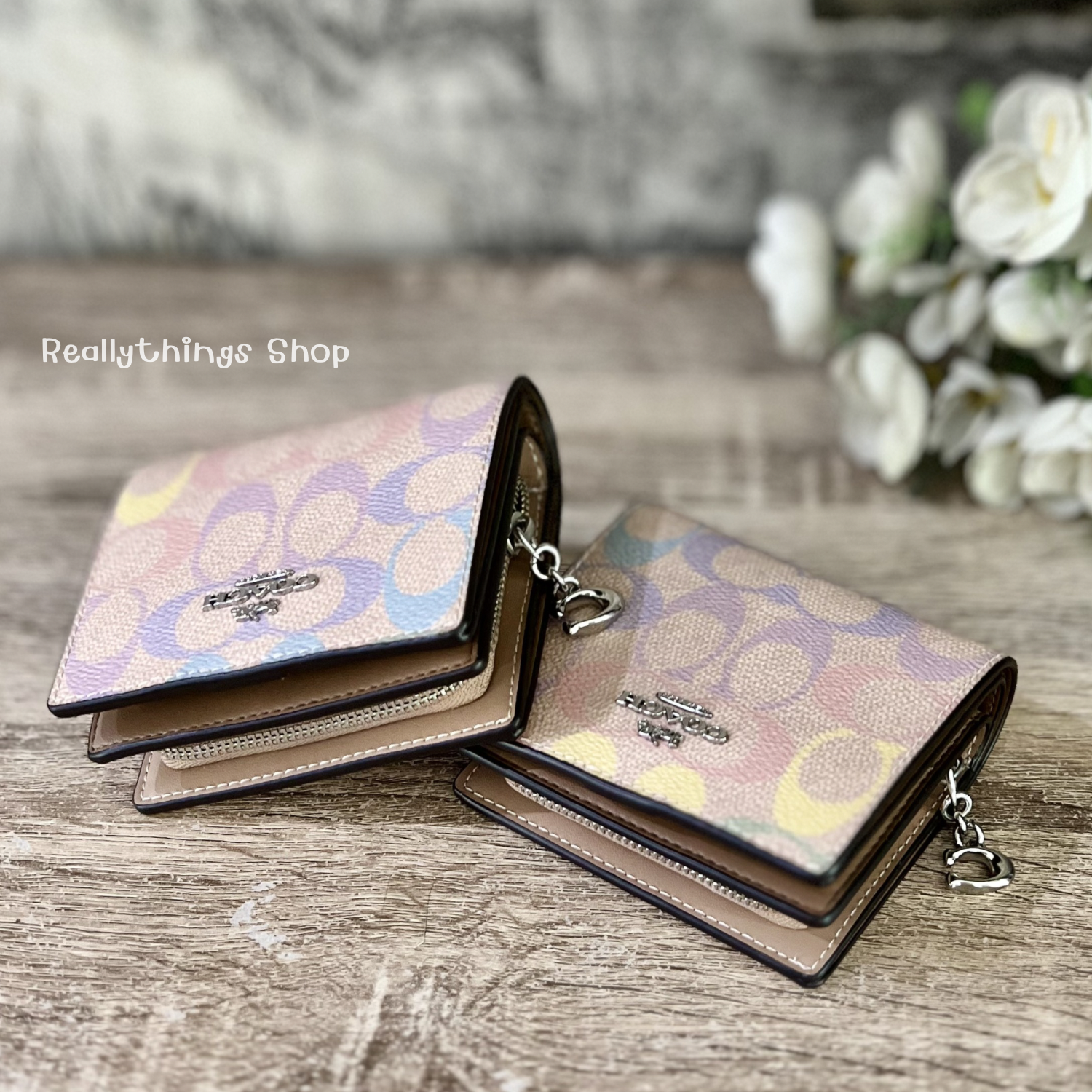 {แท้💯%📮พร้อมส่ง+ส่งฟรี} กระเป๋า Coach Signature Snap Wallet (CW789 CCL96)