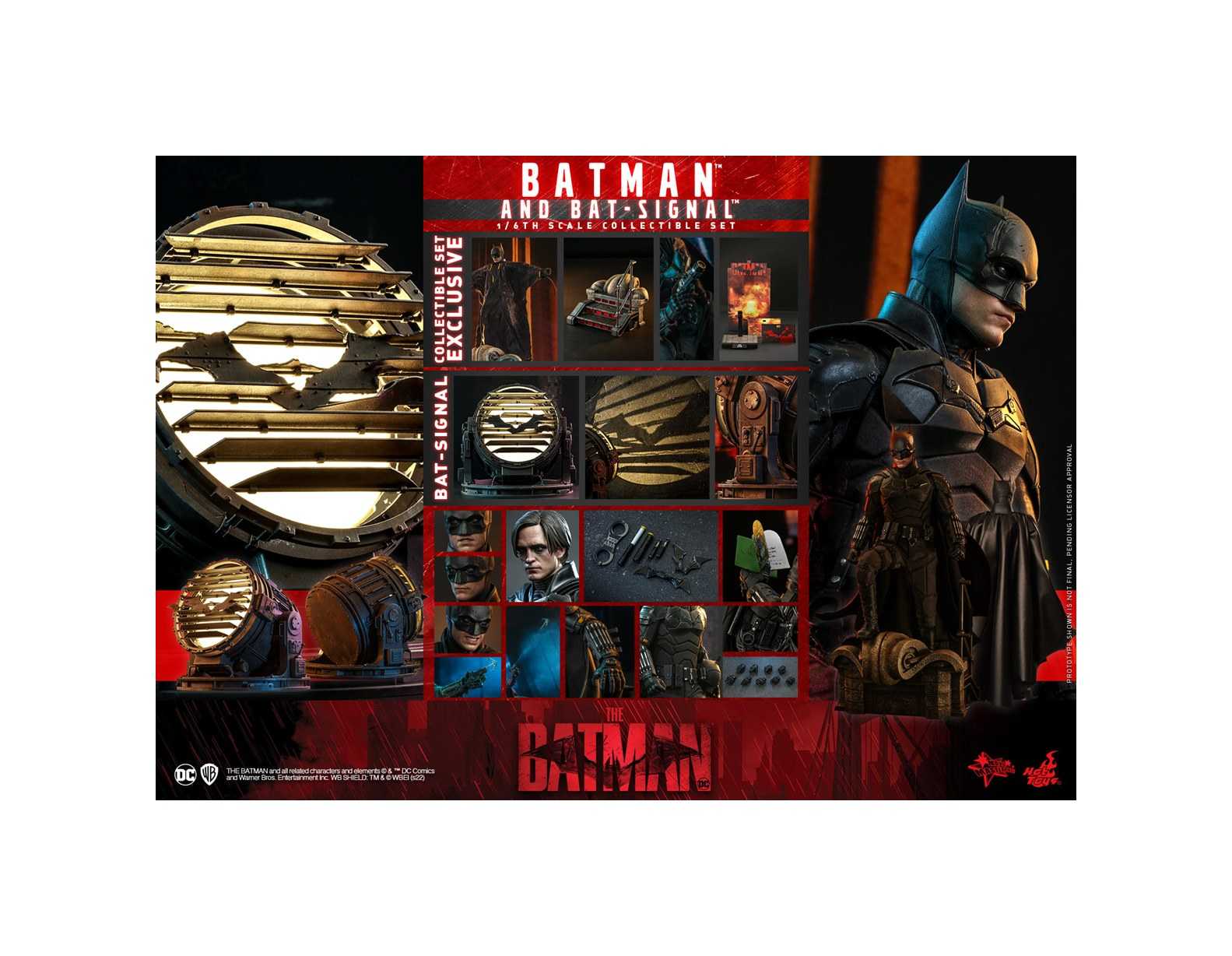 Hot Toys MMS641 1/6 The Batman - Batman and Bat-Signal (ku)