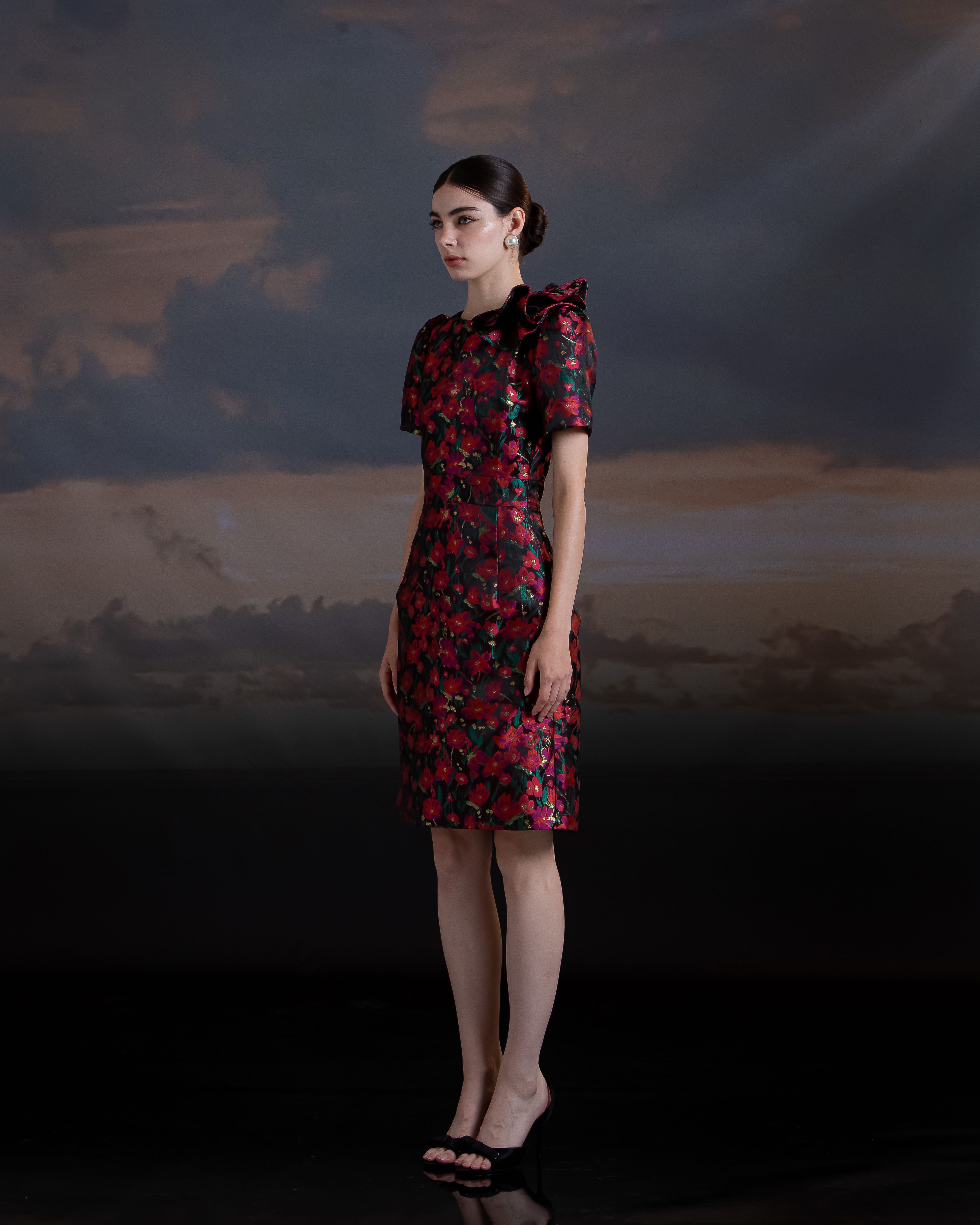 Belted Ruffle Dress