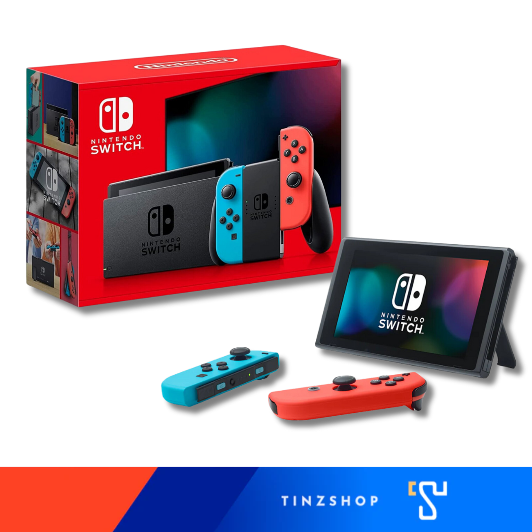 (Synnex)Nintendo Switch รุ่นกล่องแดง Gen2 สีนีออน ฟรี! ครอบปุ่ม SwitchGo