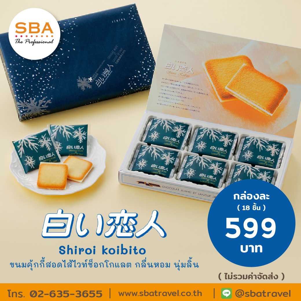 ISHIYA SHIROI KOIBITO คุกกี้ช็อคโกแลต (18ชิ้น)