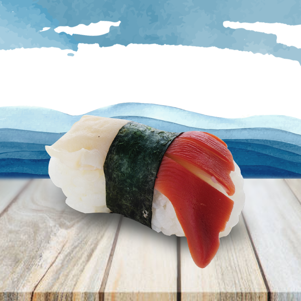 Hokkigai Nigiri	ข้าวปั้นหน้า หอยปีกนก