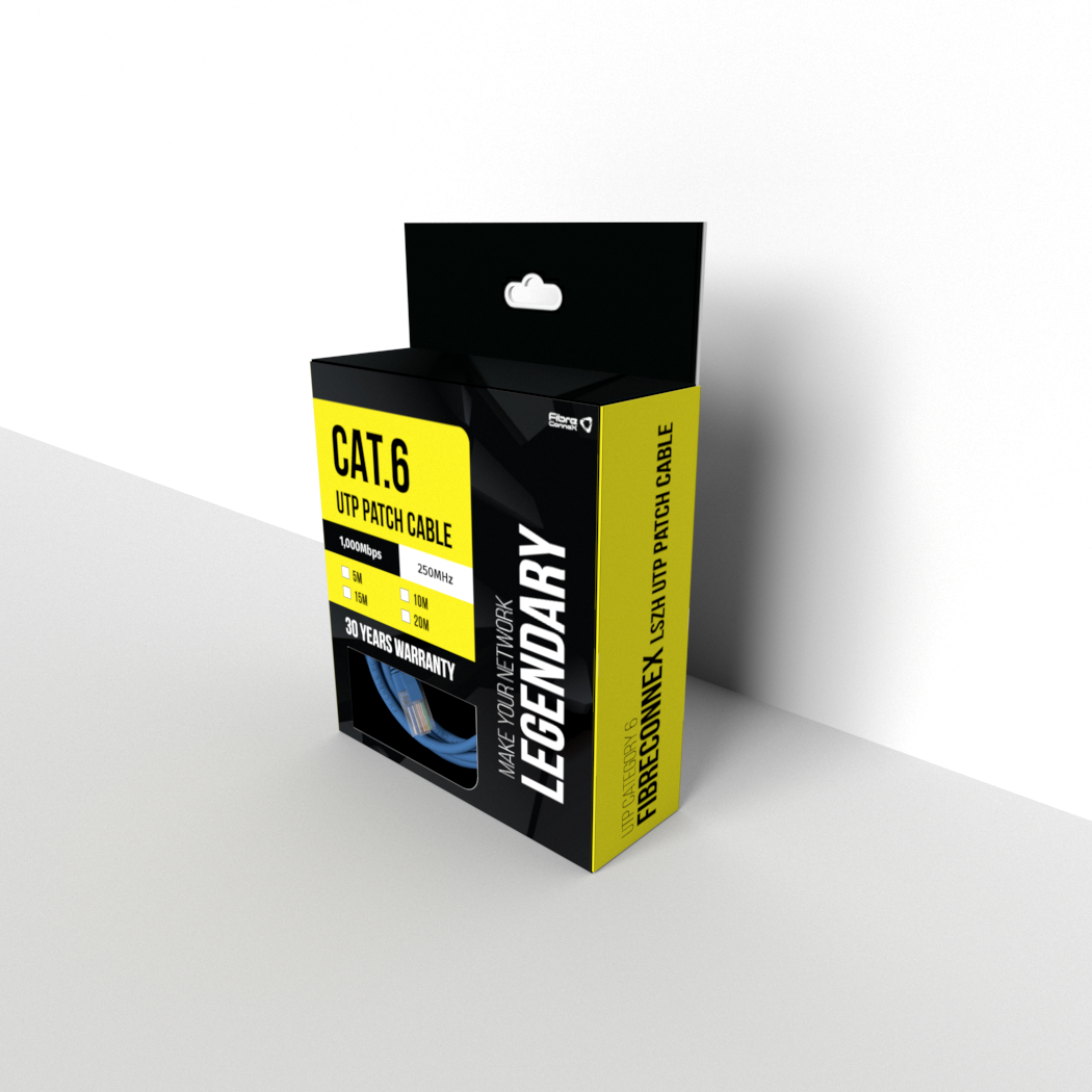 สายแลน CAT.6 ความยาว 15M, RJ45 Patch Cord Assembly, Blue