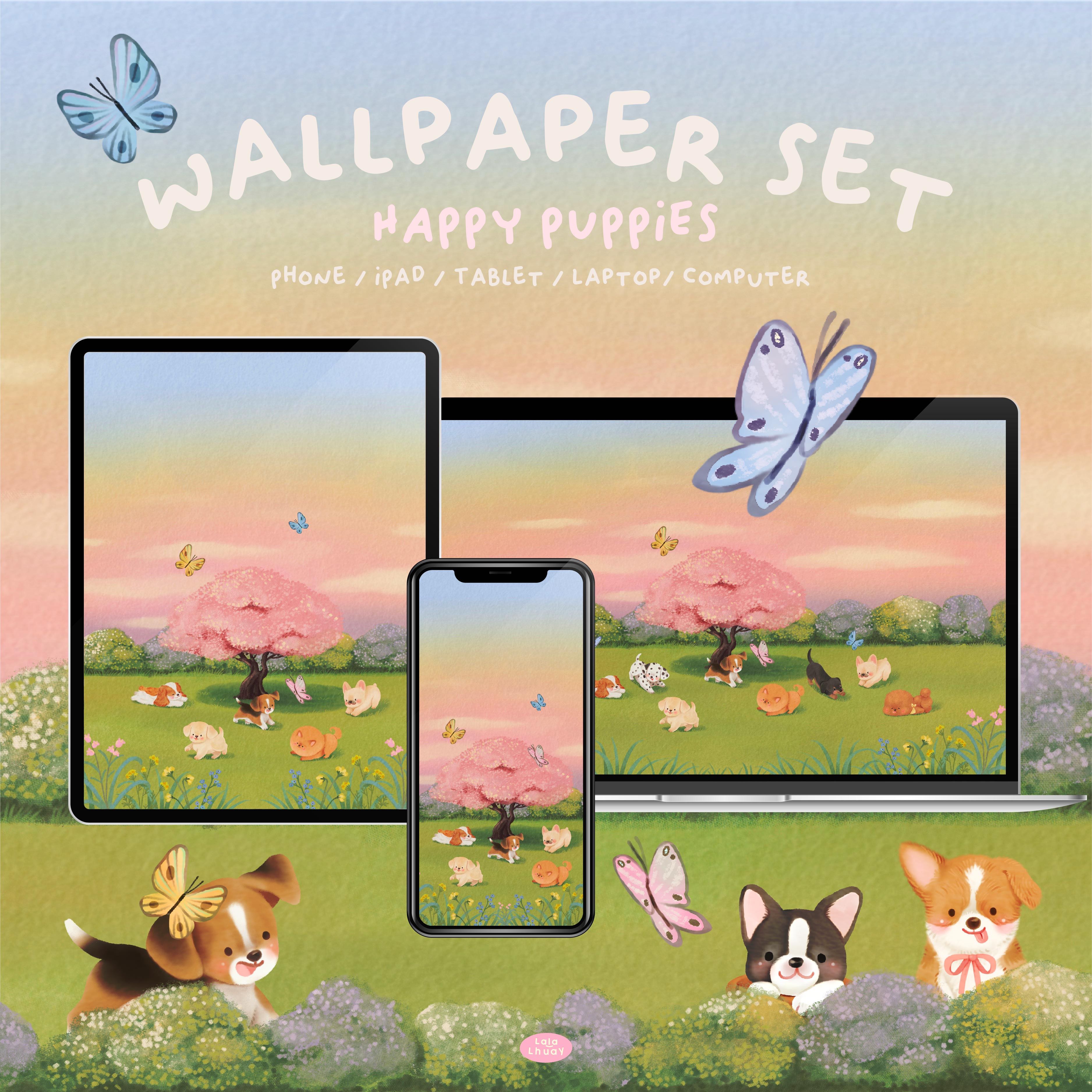 Wallpaper Set (Happy Puppies)