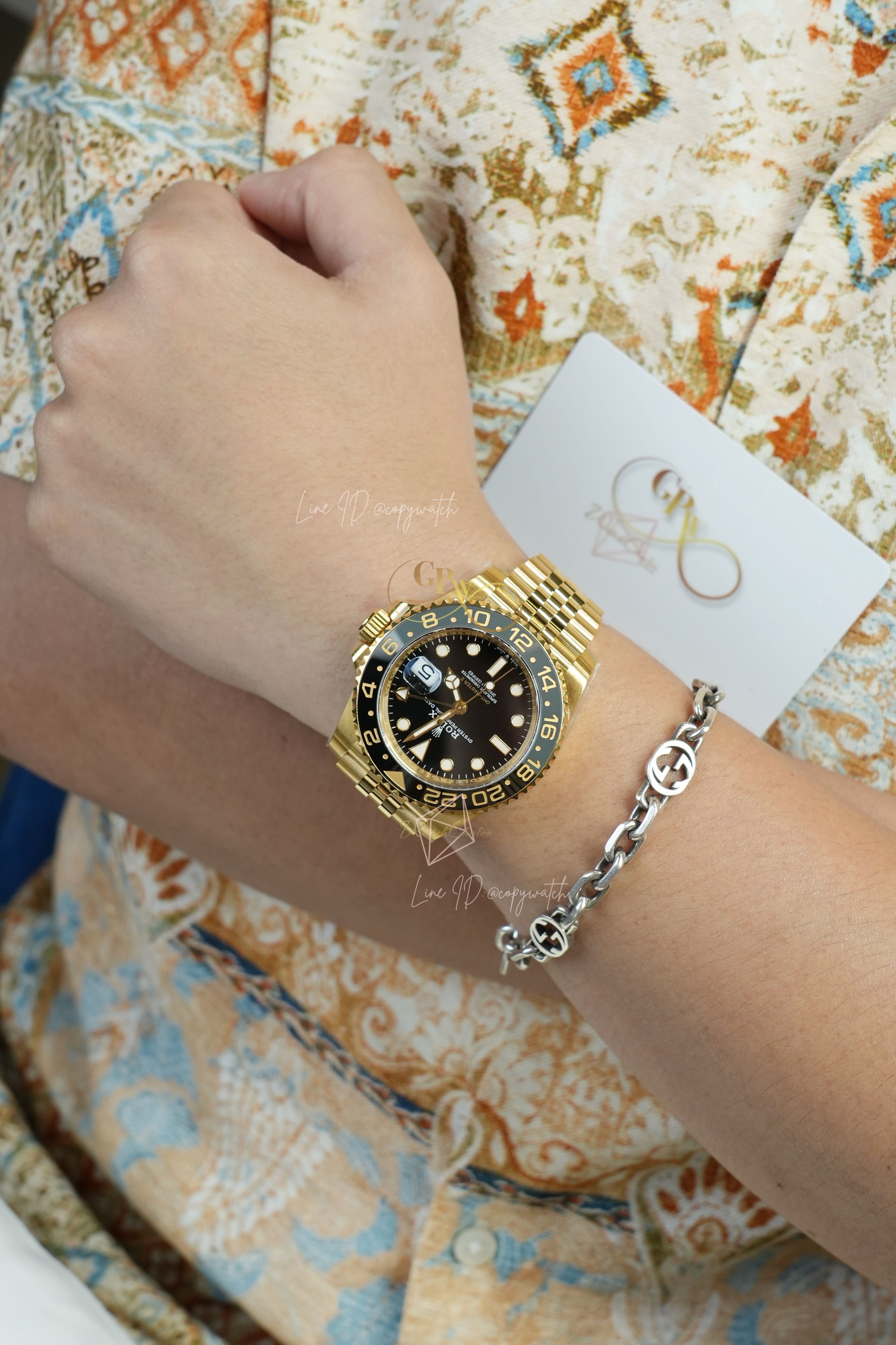 Rolex GMT Yellow gold 40 mm. Zombie Automatic swiss movement