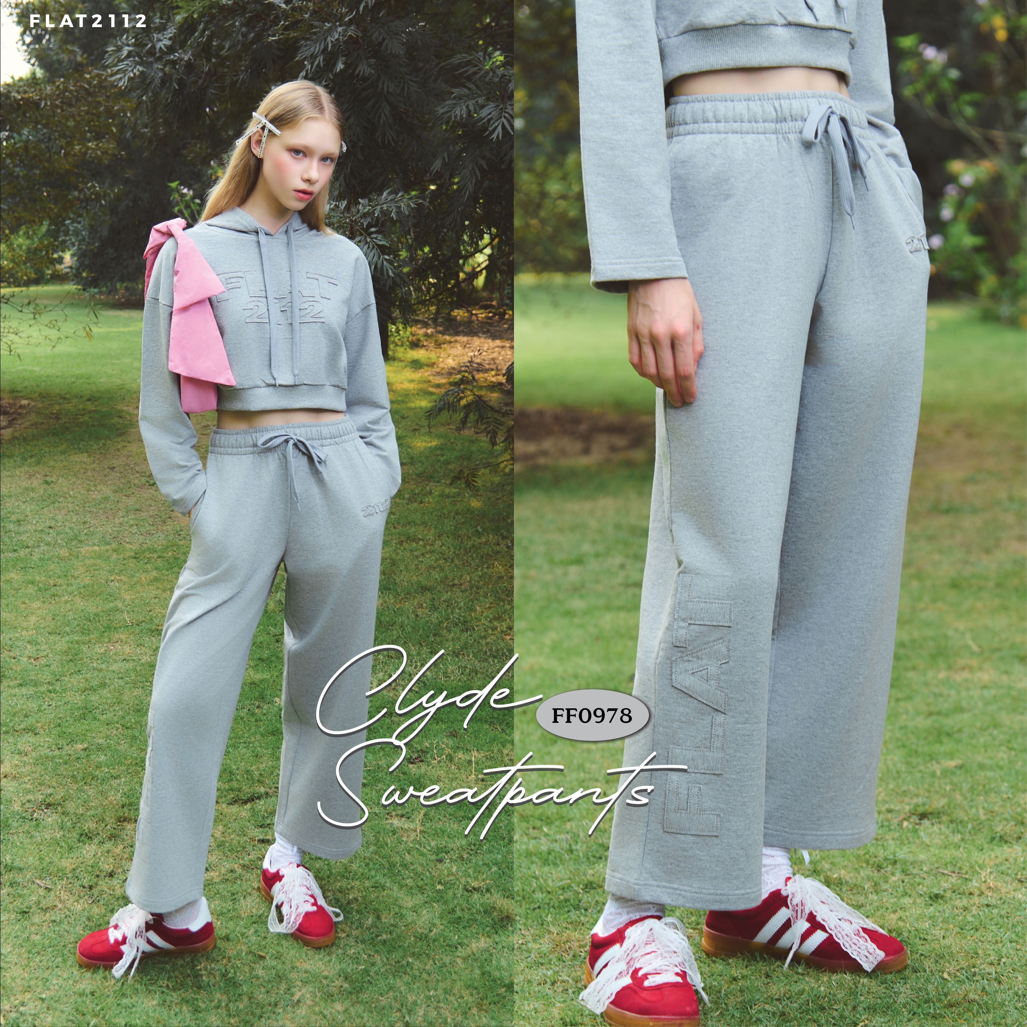 FLAT2112 FF0978 : CLYDE SWEATPANTS กางเกงขายาว กางเกงวอร์ม