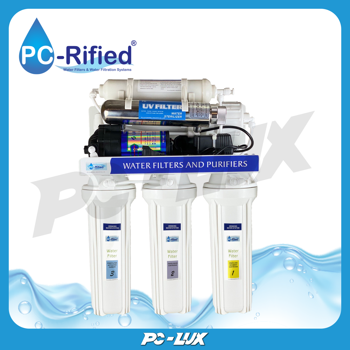 PC-Rified เครื่องกรองน้ำดื่ม RO UV 6 ขั้นตอน