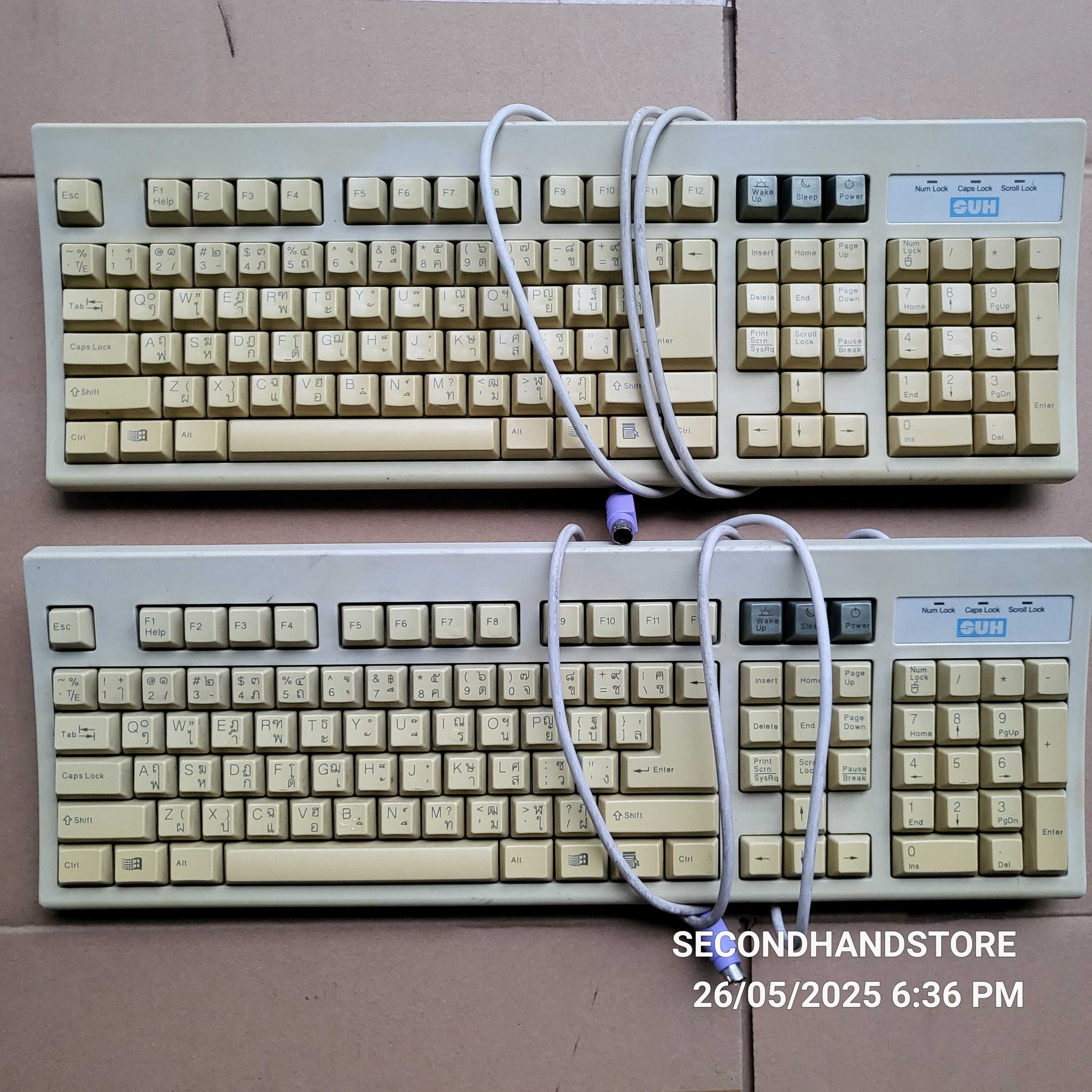 คีย์บอร์ด USED เก่า ไม่ได้ใช้งานนาน สภาพดี ปุ่มกดดี มีครบ มีทั้ง USB และ PS/2 #KEYBOARD