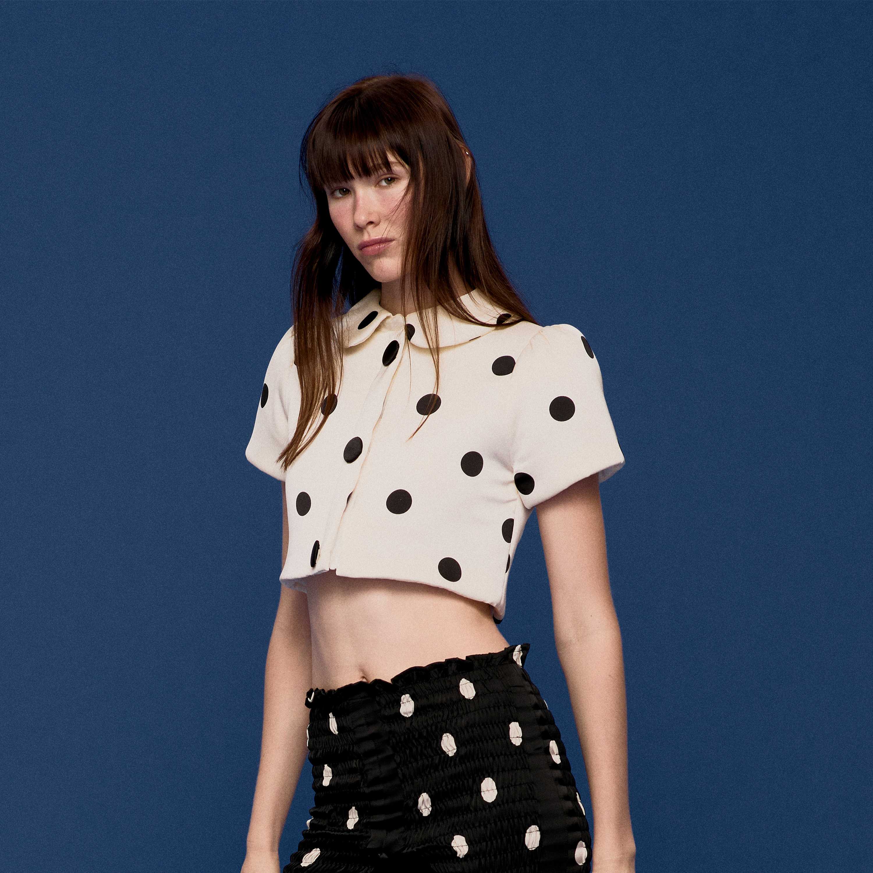 PUFFED POLKA DOT TOP