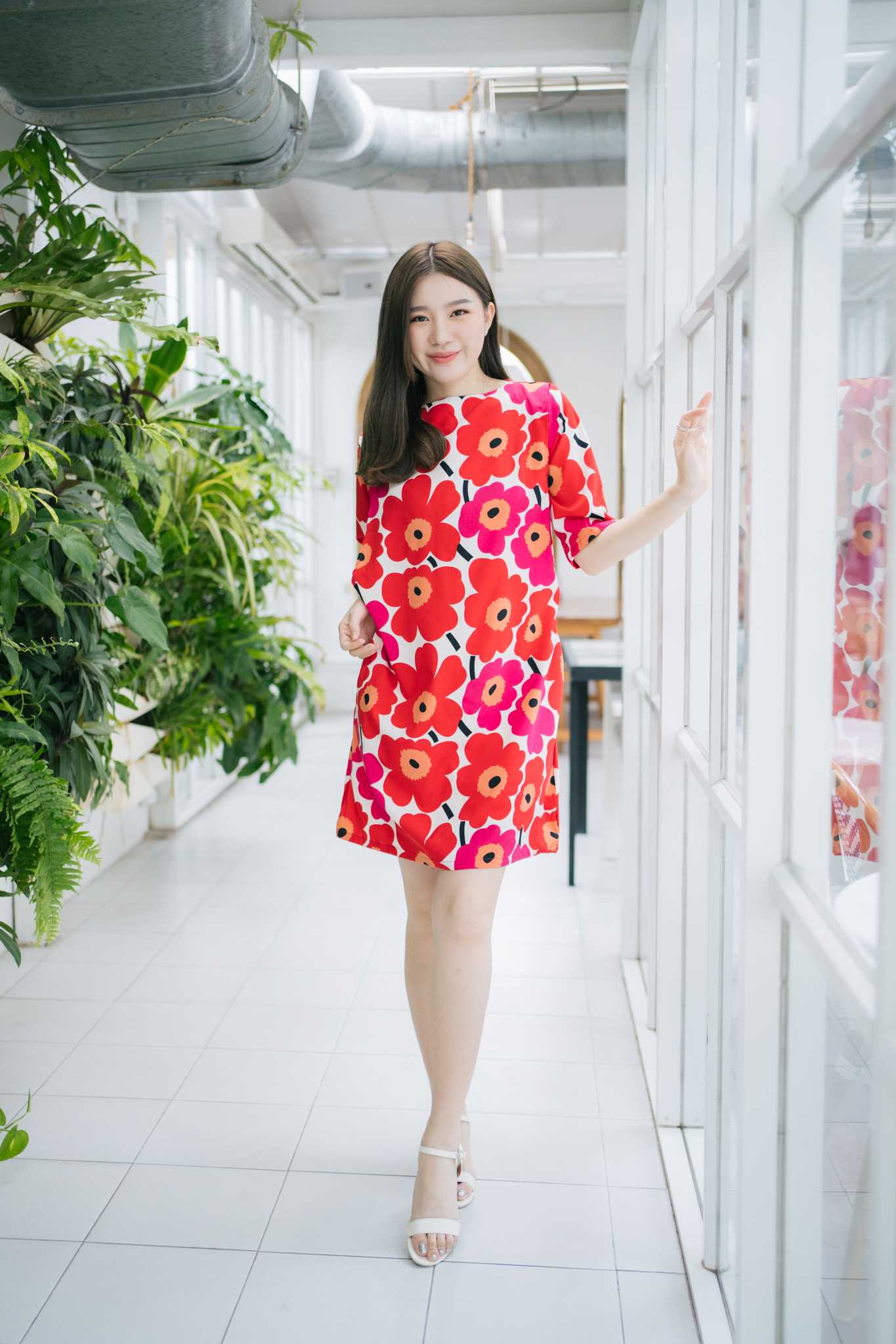 เดรสให้นม Red makko basic dress
