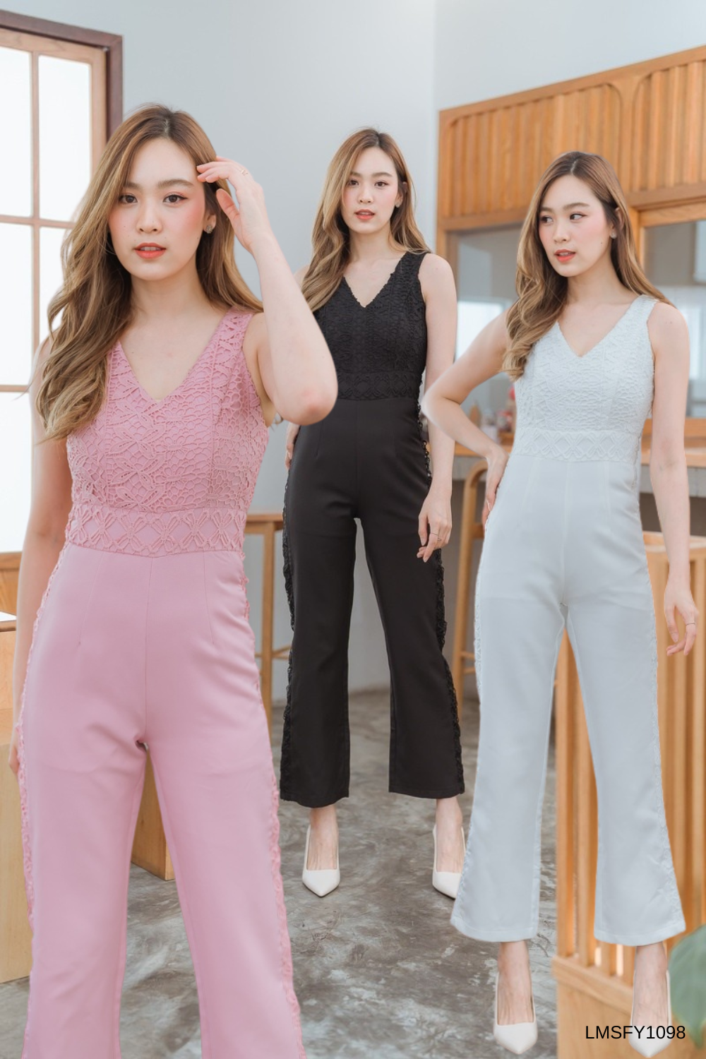 S-2XL จั๊มสูทขายาวทรงสวย LMSFY1098