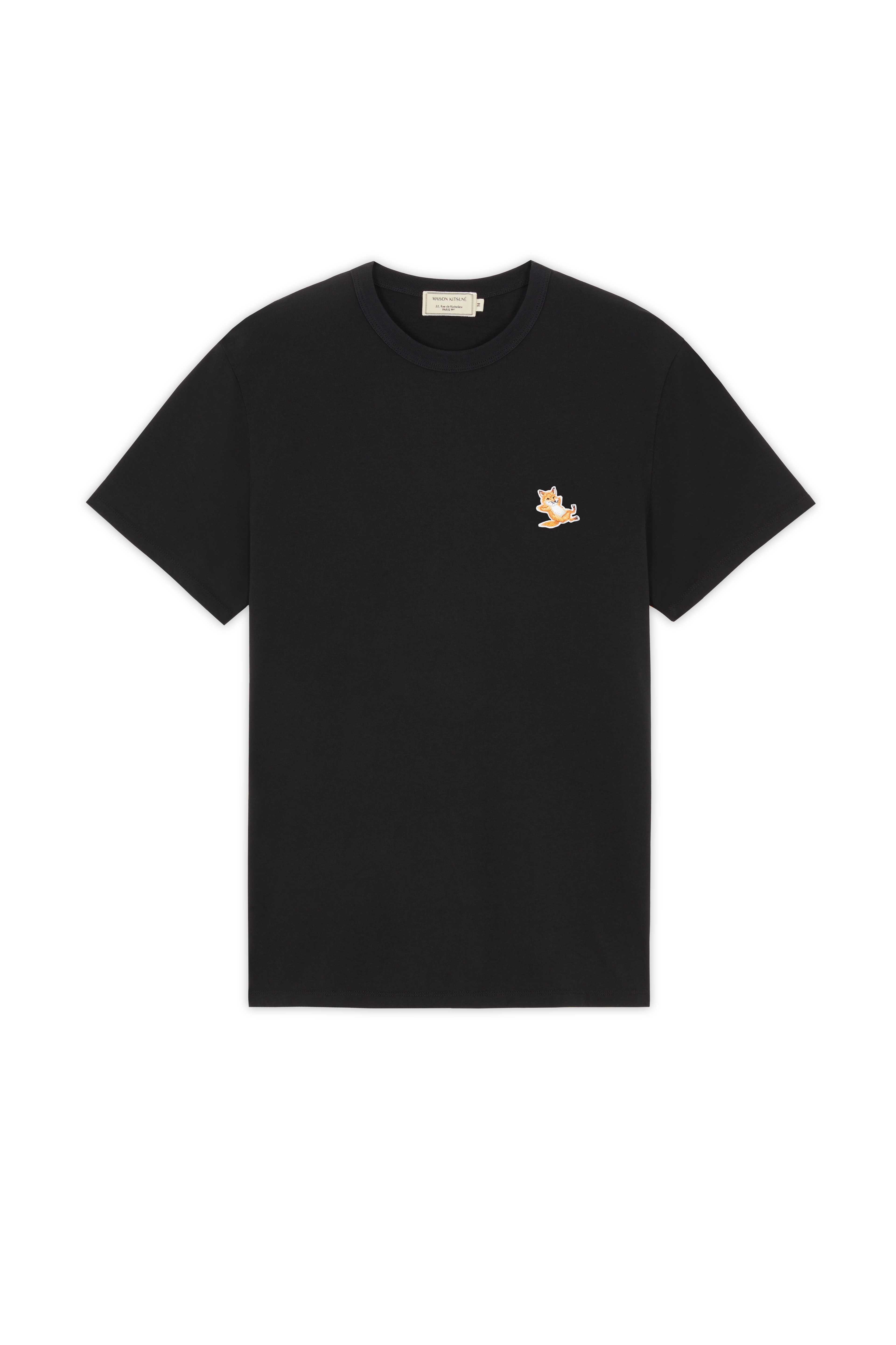 CHILLAX FOX PATCH CLASSIC TEE-SHIRT - BLACK