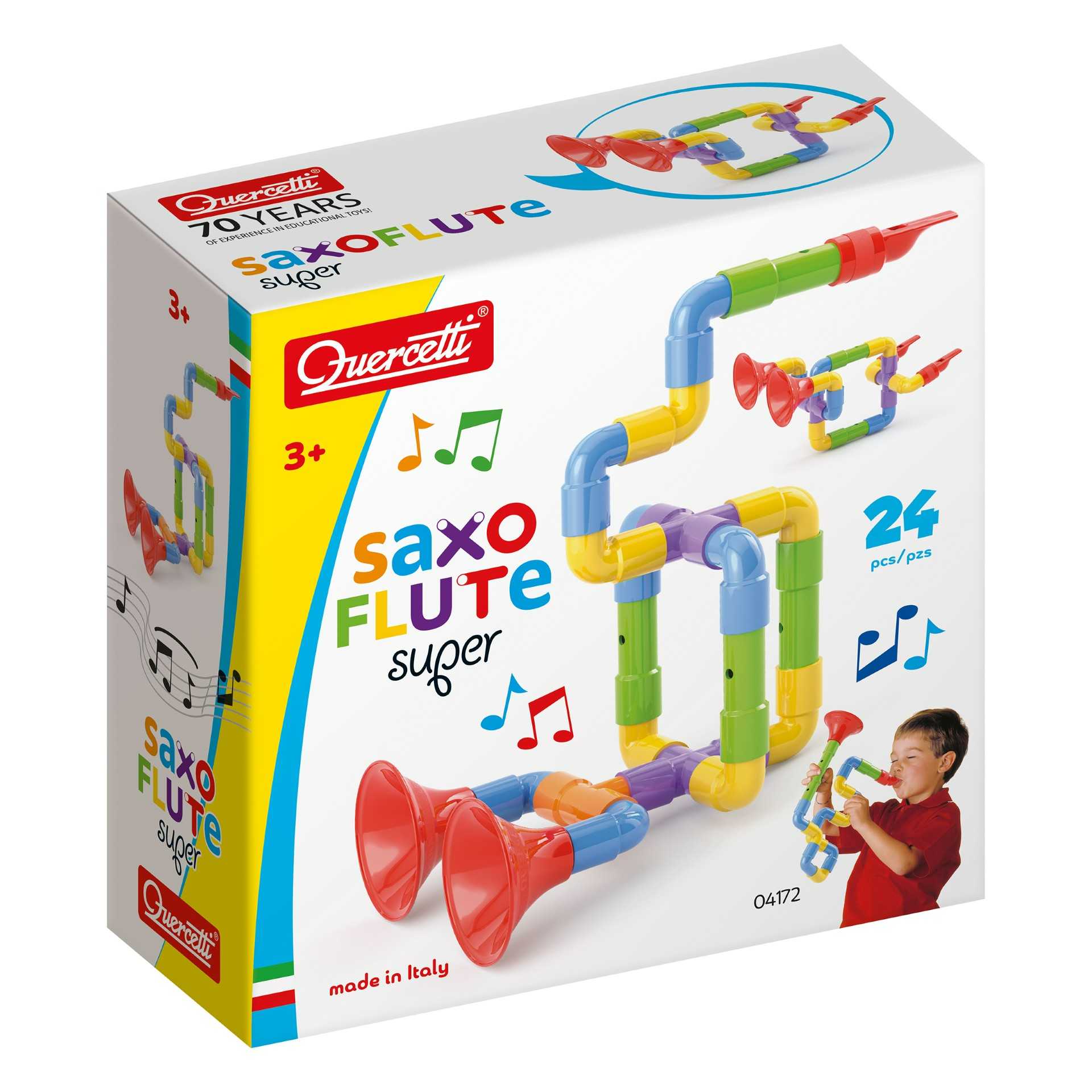 Quercetti Saxoflute - Super ตัวต่อพลาสติกแซ็กโซฟลุท ซุปเปอร์