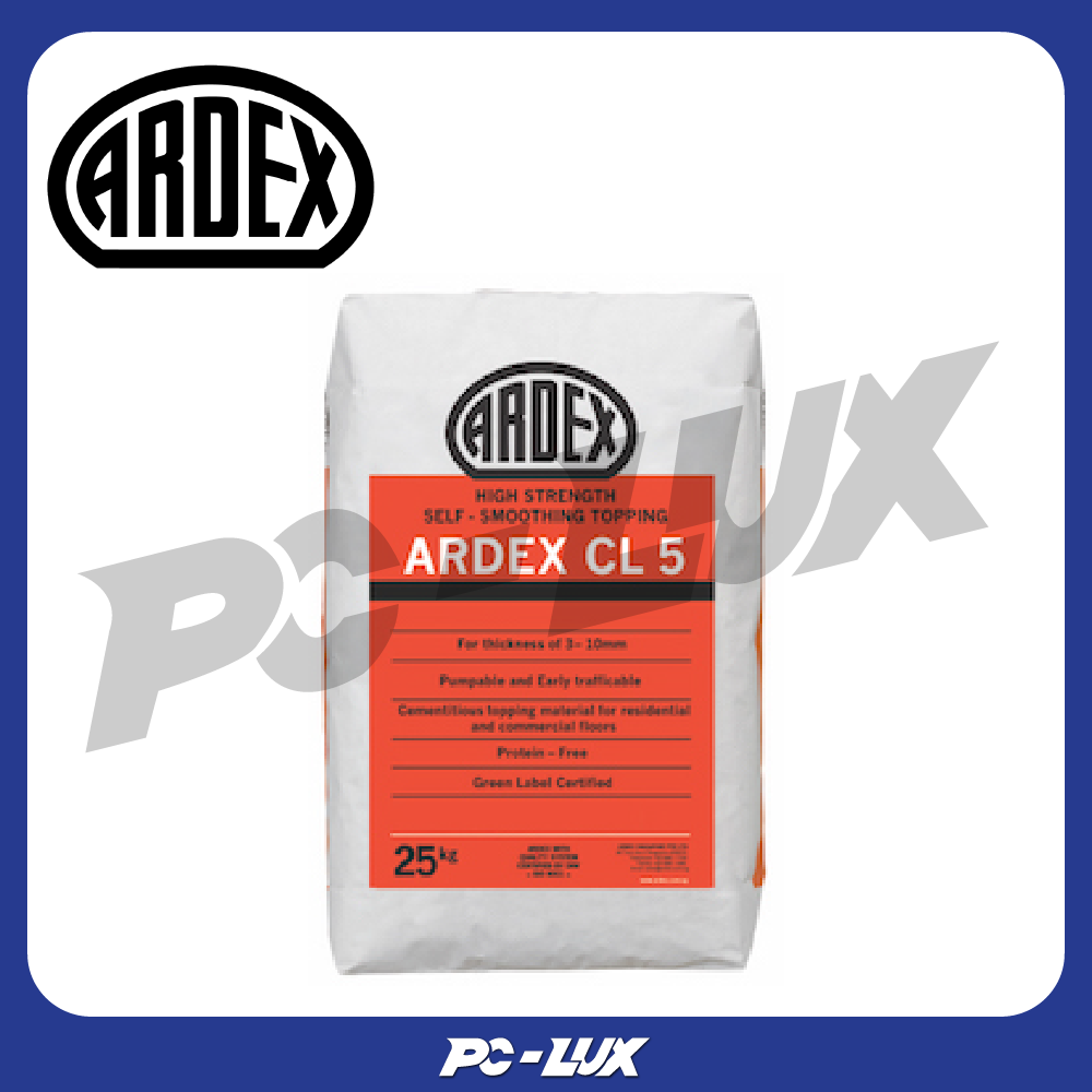 ARDEX CL 5 ท็อปปิ้งปรับระดับชนิดทนทานสูง 25 กิโลกรัม